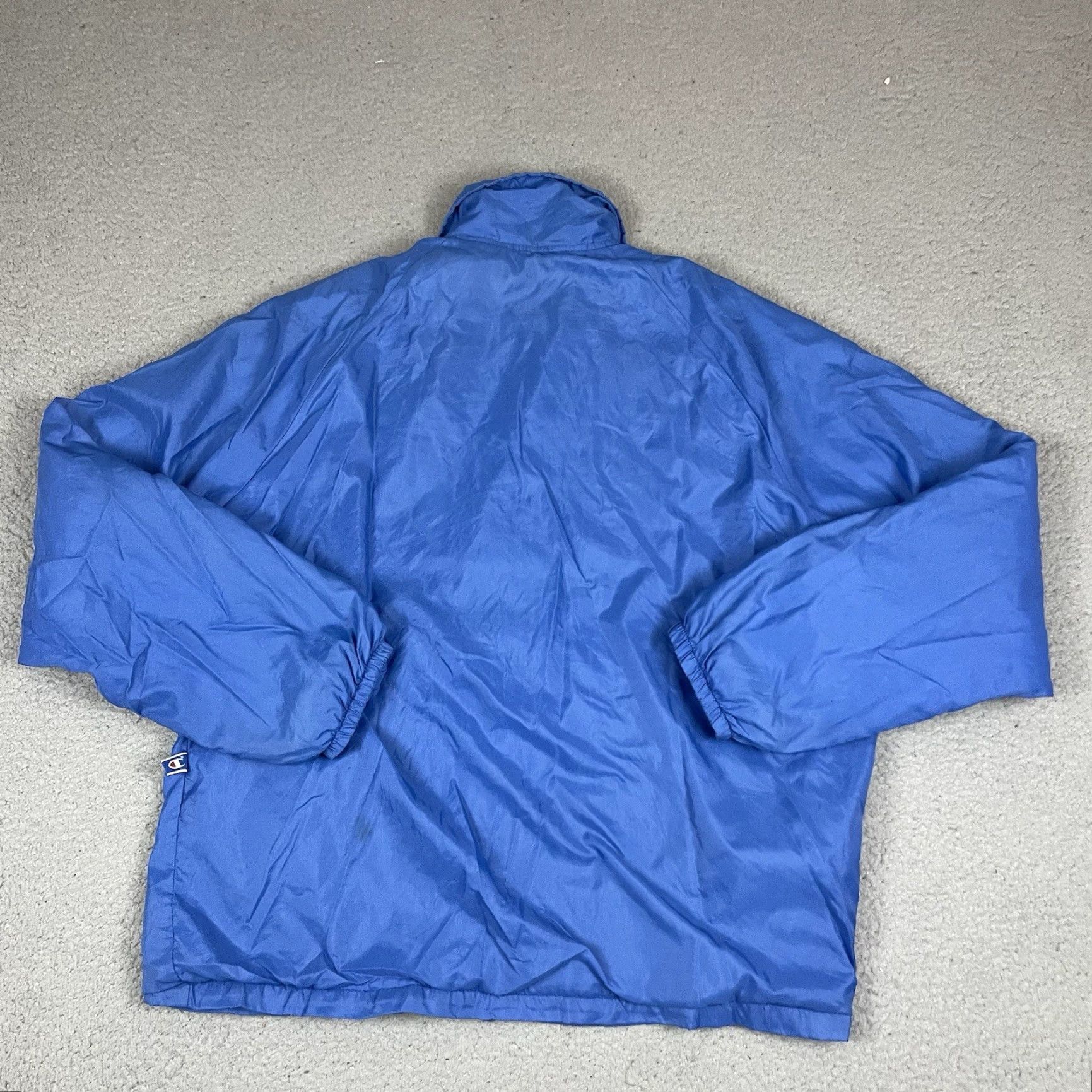 Champion VINTAGE Champion Jacket Men L Blue Windbreaker 90s Sports Casual Distressed Size US L / EU 52-54 / 3 - 6 Thumbnail