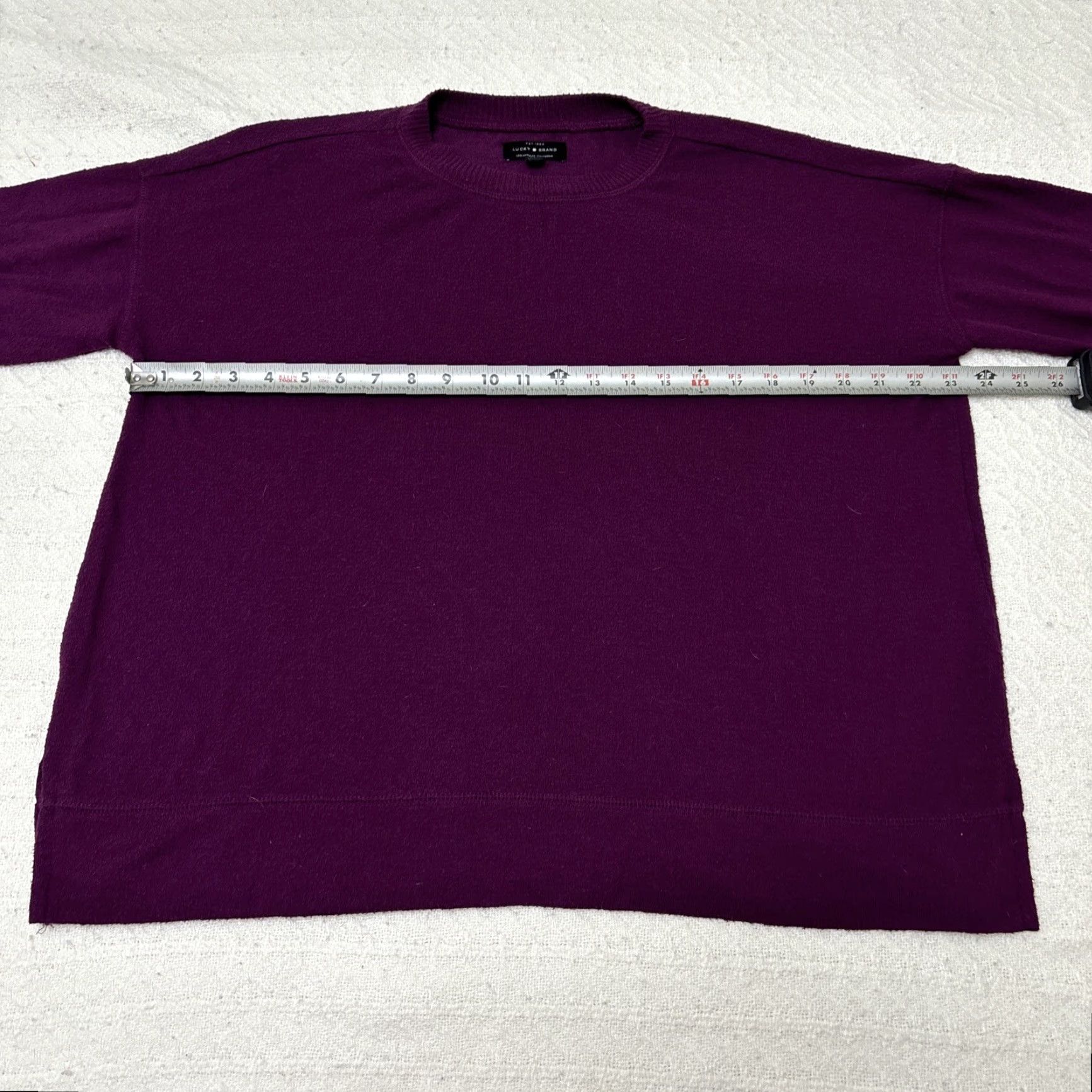 Lucky Brand Lucky Brand Sweater Womens Medium Burgundy Maroon Longsleeve Mock Neck Baggy Fit Size M / US 6-8 / IT 42-44 - 3 Thumbnail