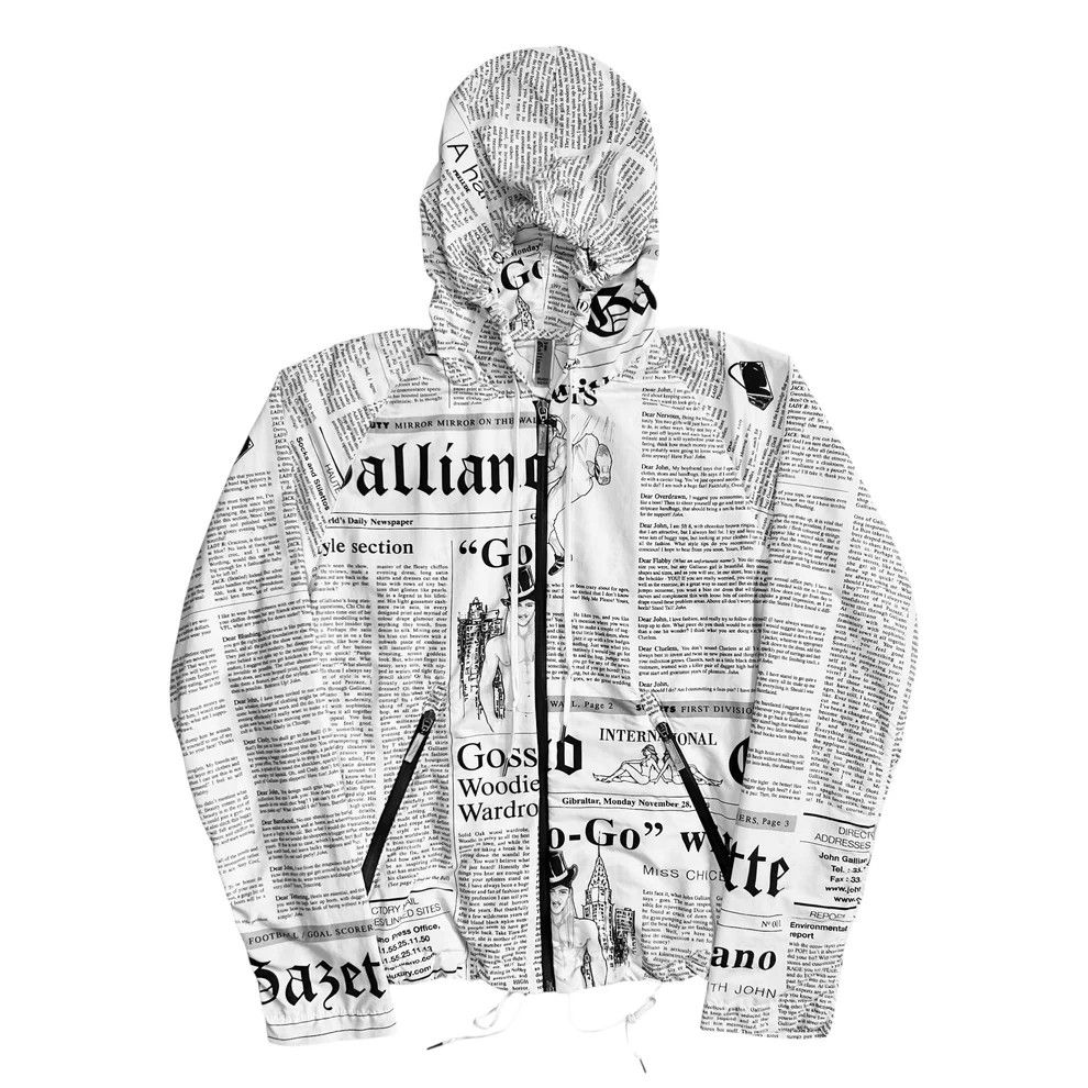 John Galliano Gazette Newspaper Zip Hoodie