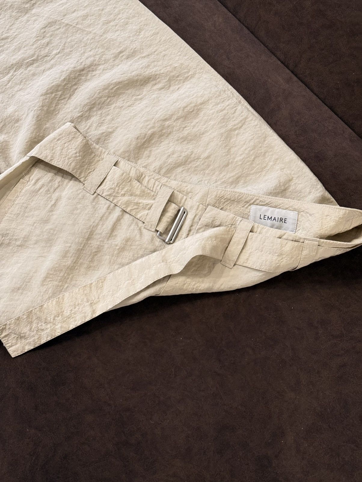 Lemaire Lemaire Dry Silk Soft Belted Pants - Ecru Size 28" / US 6 / IT 42 - 5 Thumbnail