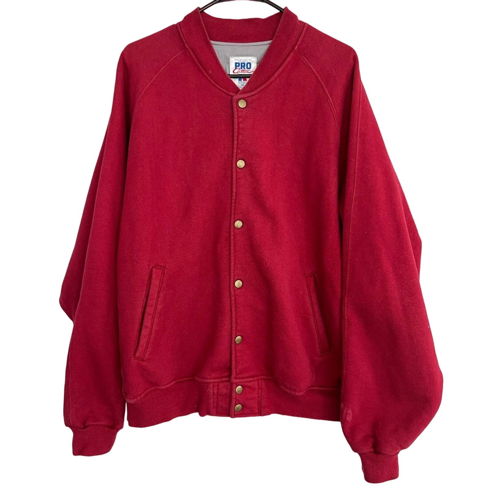 Russell Athletic Vintage Russell Athletic Pro Cotton Button Jacket RARE USA Size US XL / EU 56 / 4 - 1 Thumbnail