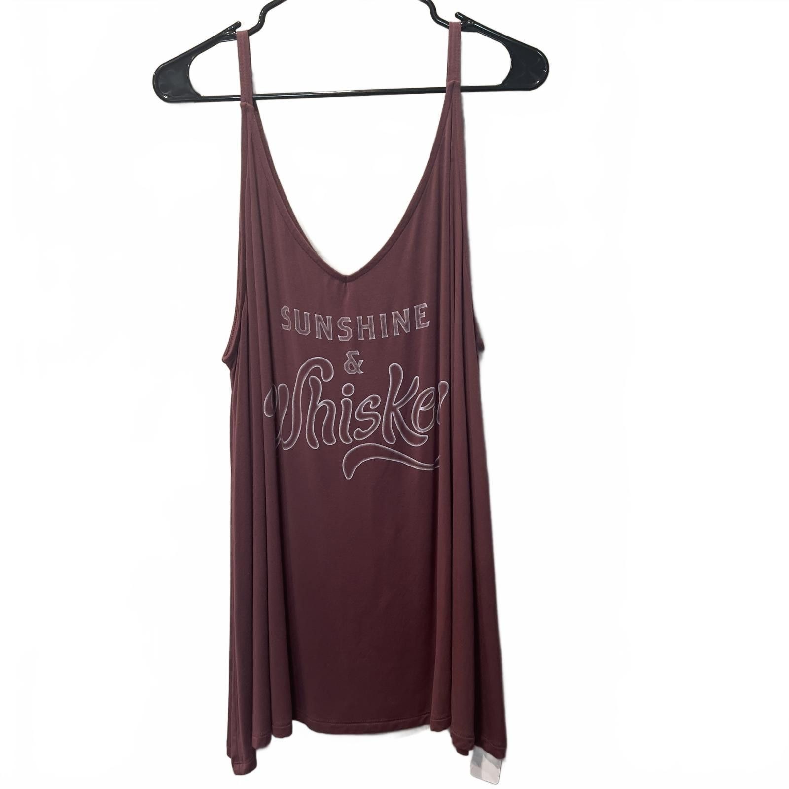 Unknown London Women's Sleeveless Flowy Tank Top with 'Sunshine & Whiskey' Size M / US 6-8 / IT 42-44 - 1 Thumbnail