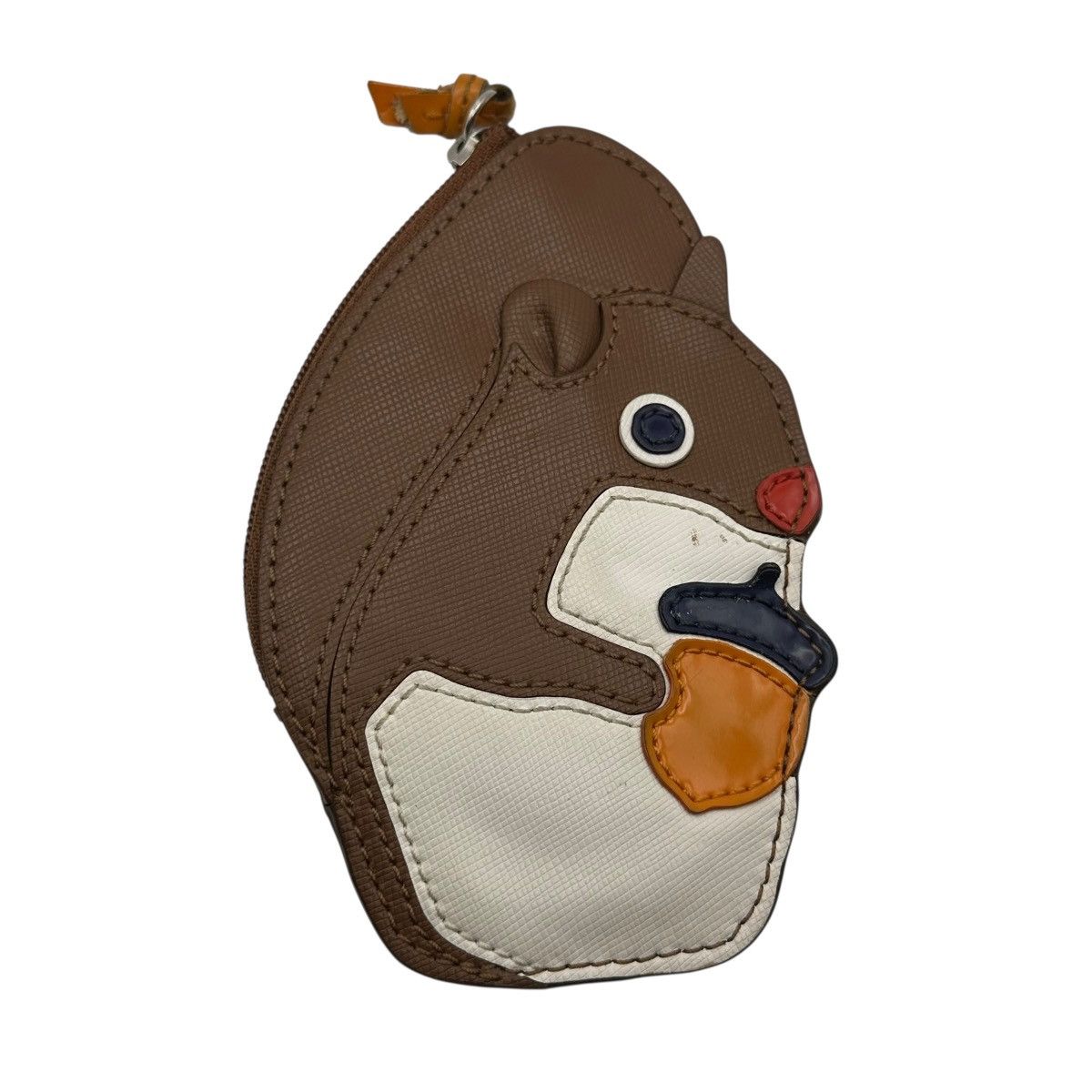 Coach Coach Squirrel Coin Purse Wallet Brown Leather Zip Around Size ONE SIZE - 1 Thumbnail