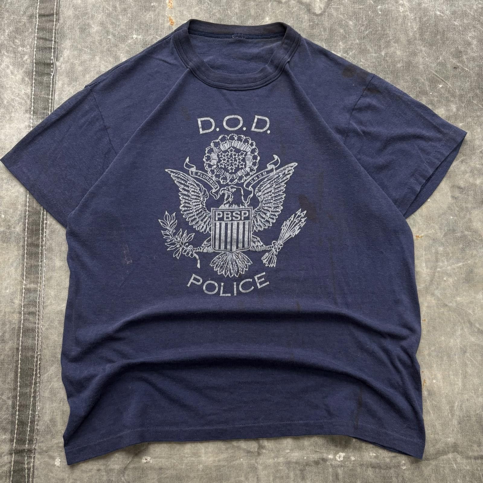 Vintage 60s Distressed Department Of Defense Police Shirt