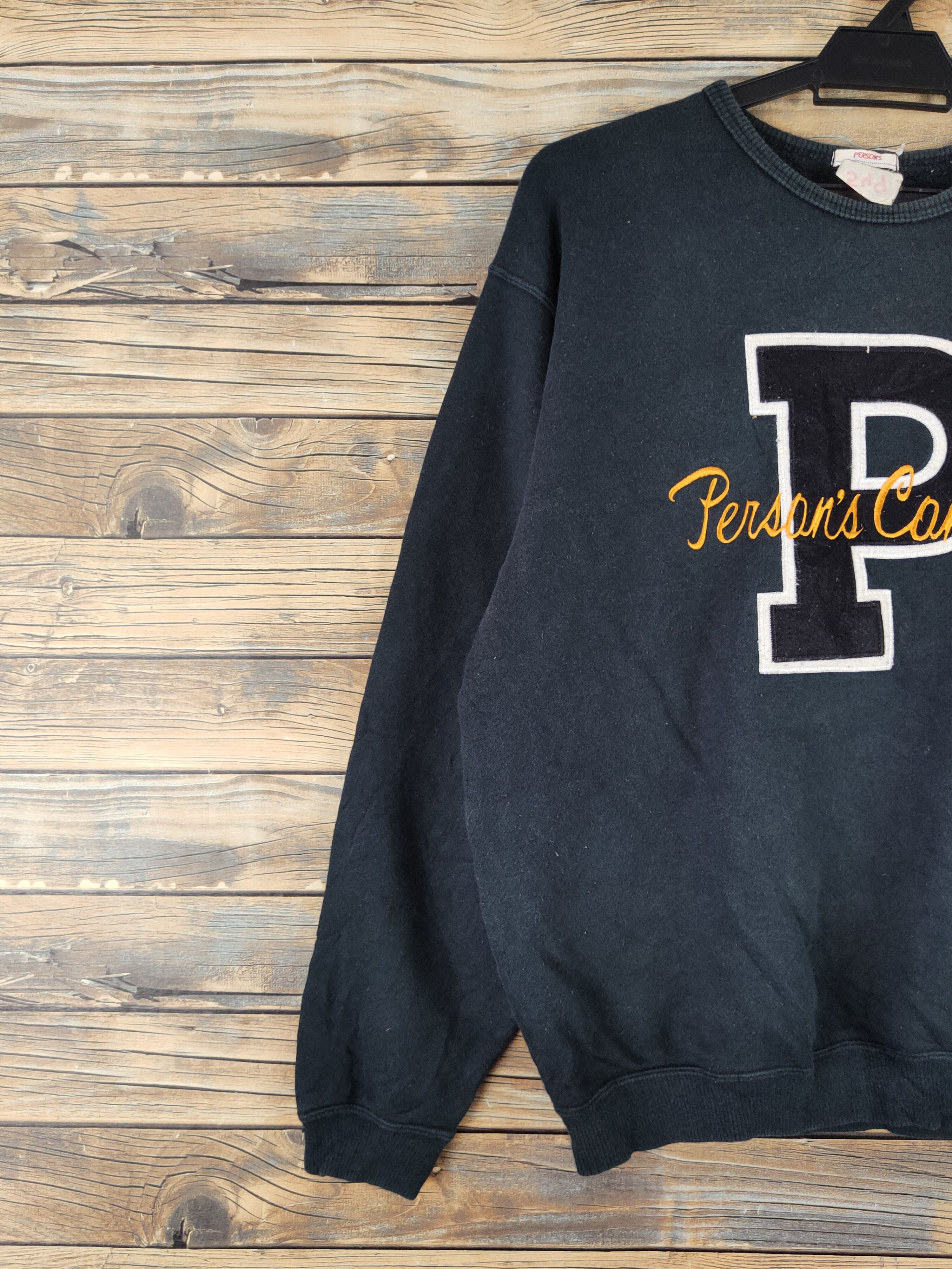 PERSON'S DL Person's Black Sweatshirts Vintage #549 Size US L / EU 52-54 / 3 - 4 Thumbnail
