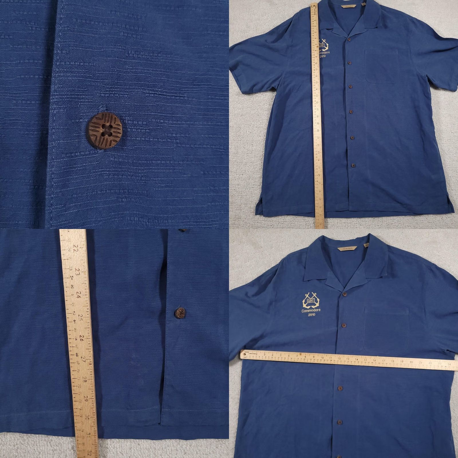 Vintage Paradise Collection Shirt Mens L Blue QBC Commodore 2010 Embroidered Button Up Size US L / EU 52-54 / 3 - 8 Thumbnail