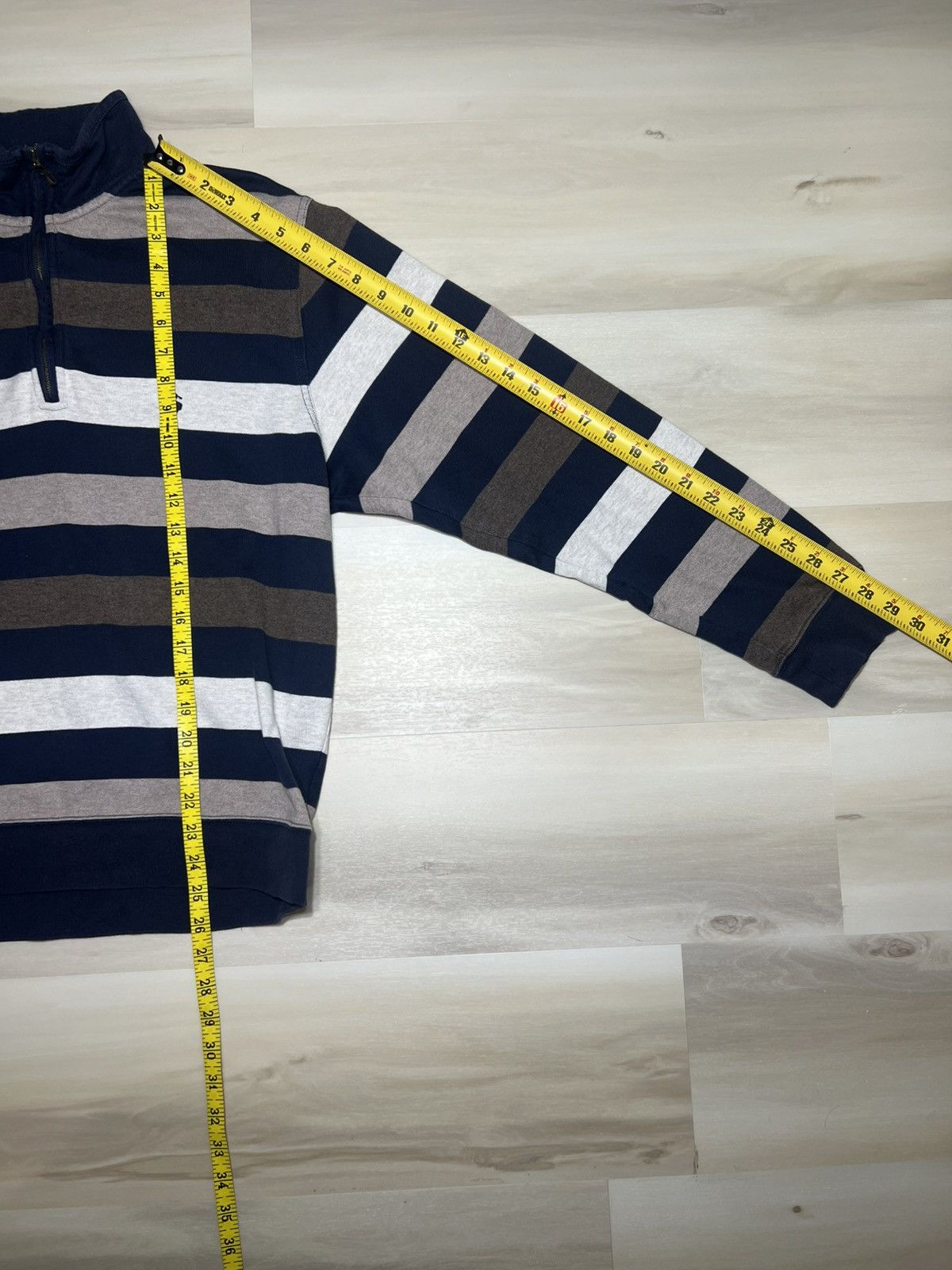 Brooks Brothers Brooks Brothers “346” Mens 1/4 Zip Pullover Size M Stripped Size US M / EU 48-50 / 2 - 2 Thumbnail