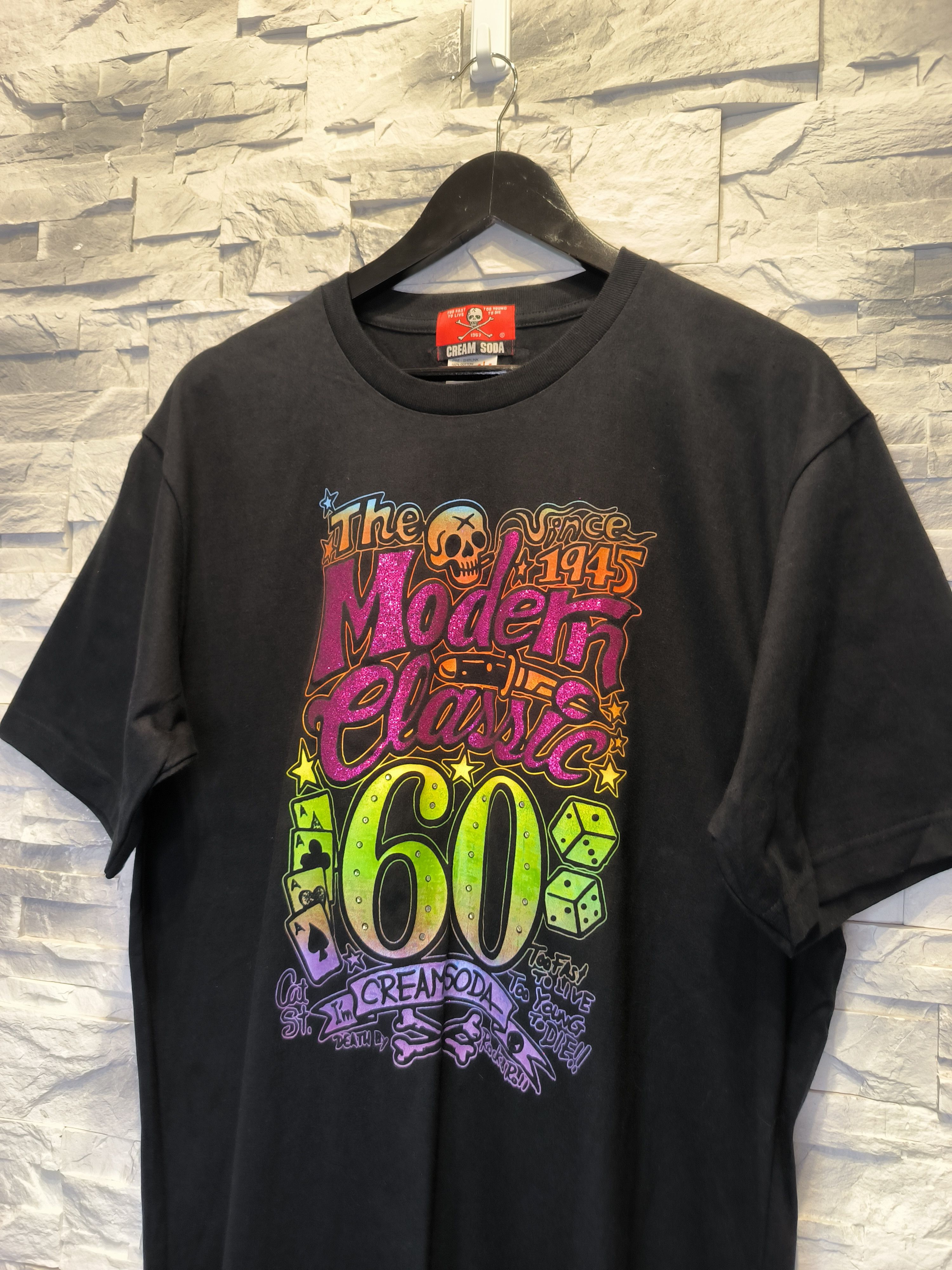 Japanese Brand Cream Soda T-Shirt Print Big Logo Modern Classic Tee Size US L / EU 52-54 / 3 - 5 Thumbnail