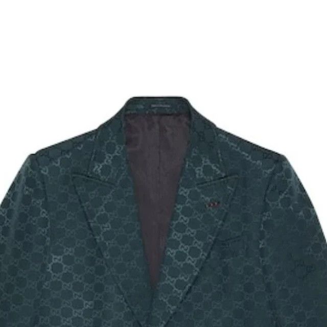 Gucci o1loc1c0326 770369 GG Cotton Faille Jacket in Green Size US M / EU 48-50 / 2 - 3 Thumbnail