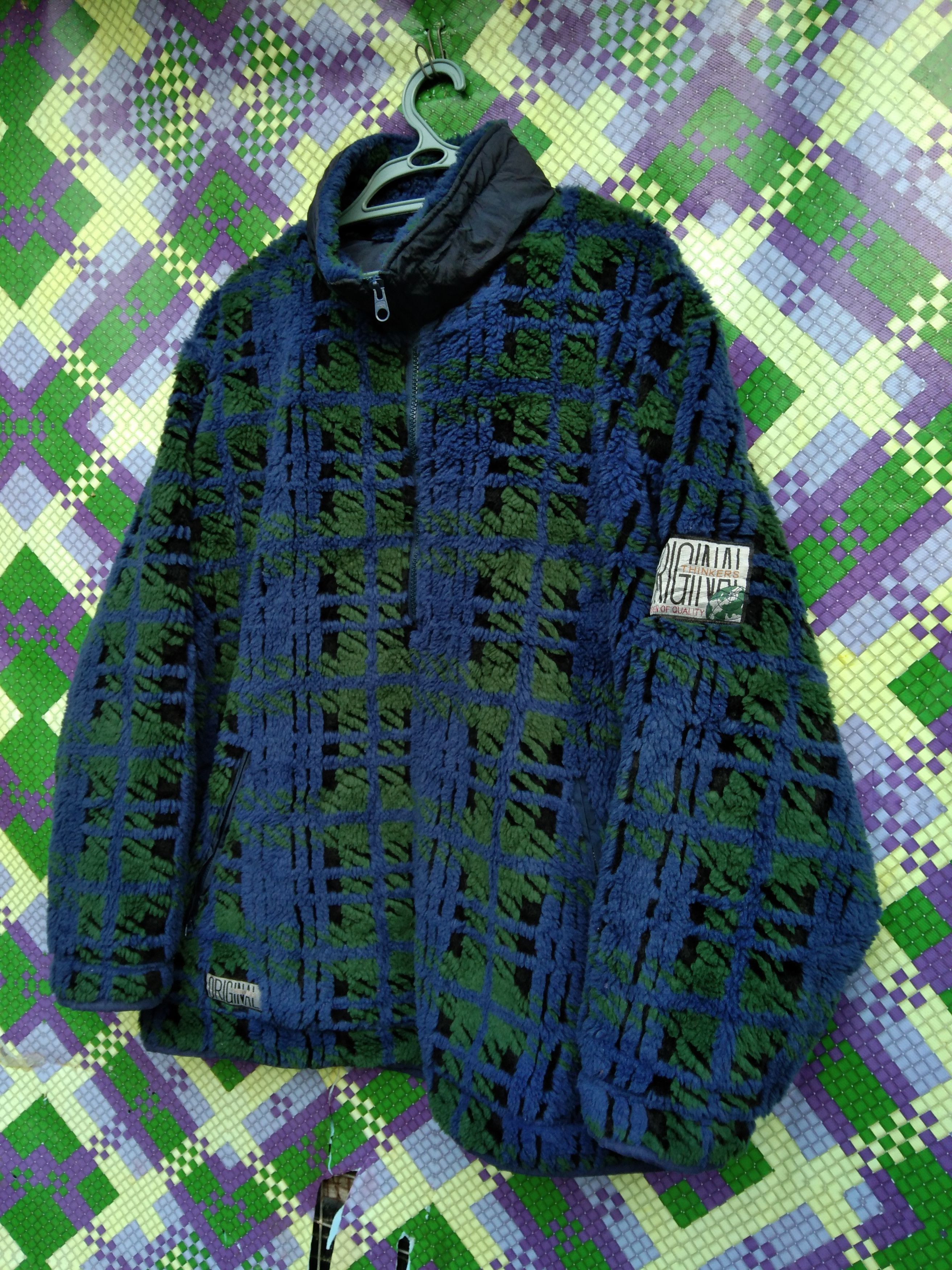Japanese Brand ORIGINAL THINKER HAIF-ZIP FLEECE JACKET Size US L / EU 52-54 / 3 - 3 Thumbnail