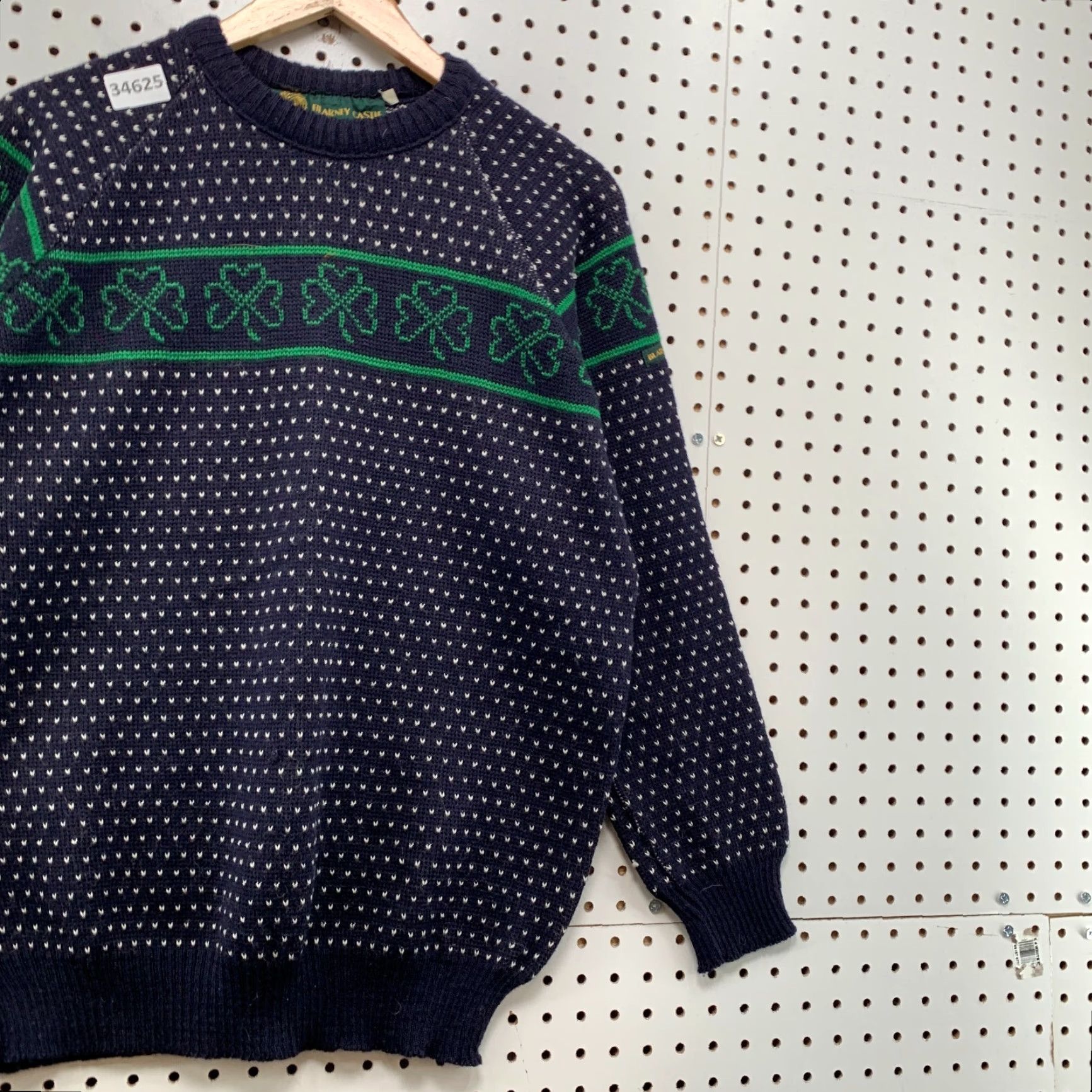 Vintage VINTAGE Blarney Sweater Shirt Mens Large Blue Ireland 22x27 Wool Pullover Crew Neck Knitted Knit Casual 20th Century Size US L / EU 52-54 / 3 - 7 Thumbnail