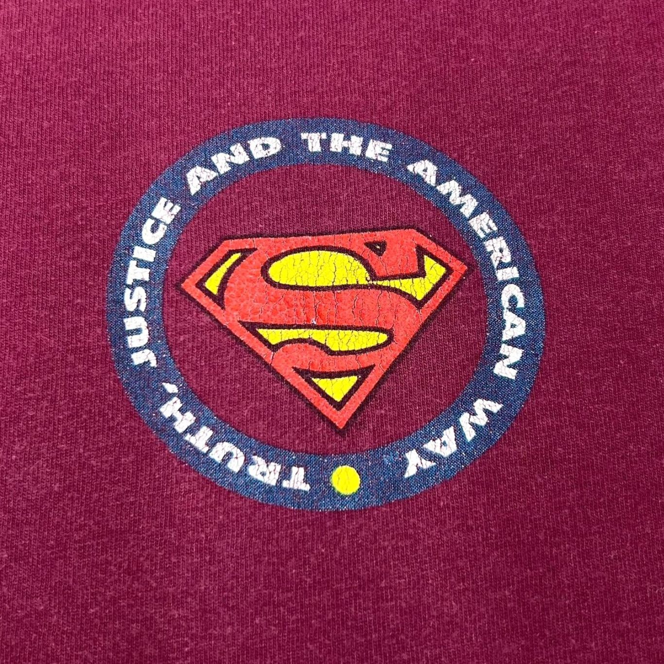 Vintage VINTAGE Superman T-Shirt Screen Stars 90s DC Comics Crew Neck XL Red Short Sleeve Mens Graphic print front and back Size US XL / EU 56 / 4 - 5 Thumbnail