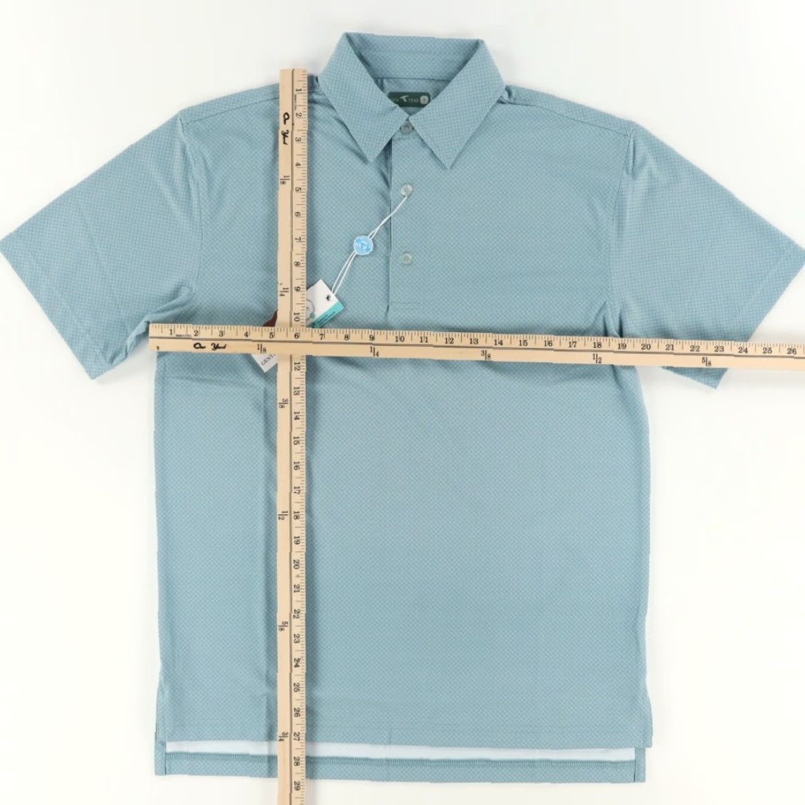 Vintage Genteal Polo Shirt Green Men's S Brrr Printed Scales High Stretch Size US S / EU 44-46 / 1 - 3 Thumbnail