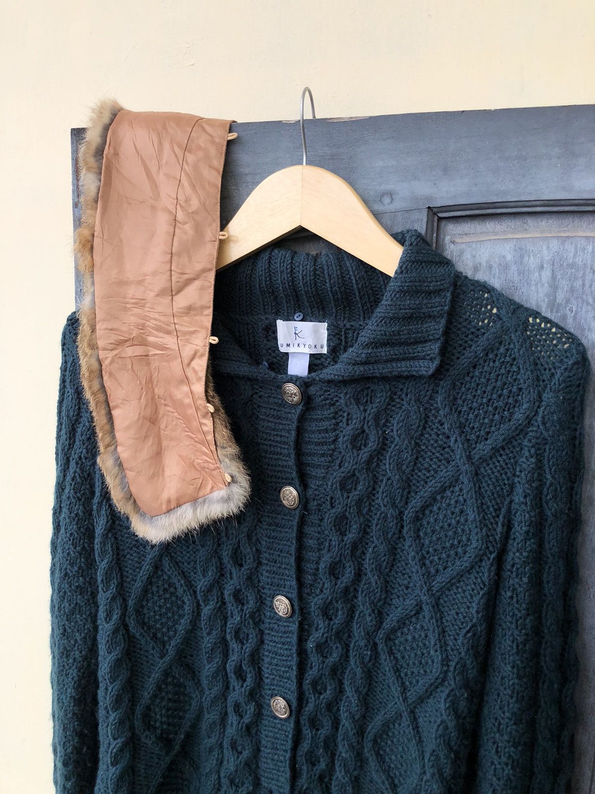 Japanese Brand Kumikyoku Japanese Cable Knit Rabbit Fur Good Condition Size M / US 6-8 / IT 42-44 - 12 Thumbnail