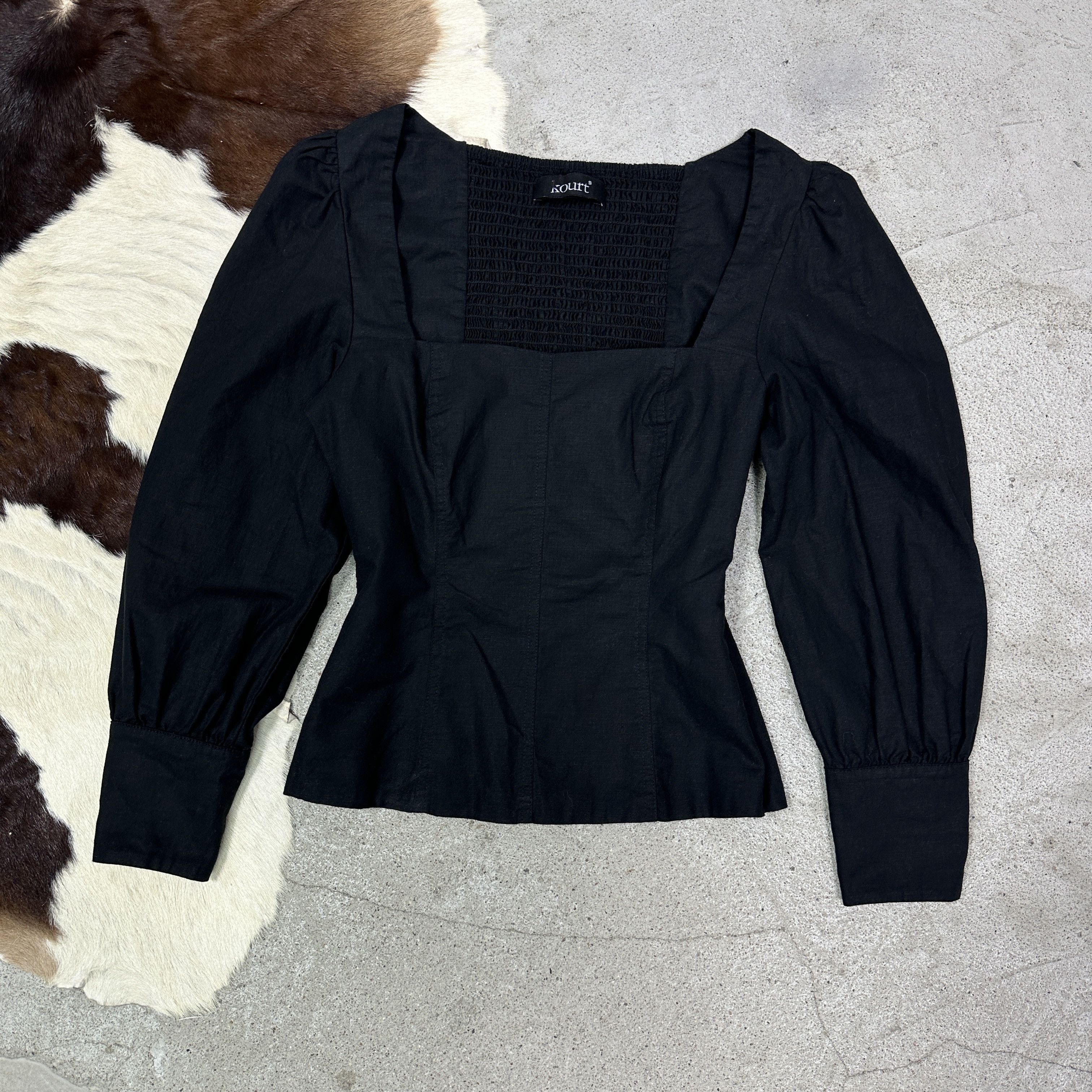 Vintage Vintage Avant Garde Opium Corset Top Karo Neckline 00s Size M / US 6-8 / IT 42-44 - 2 Thumbnail