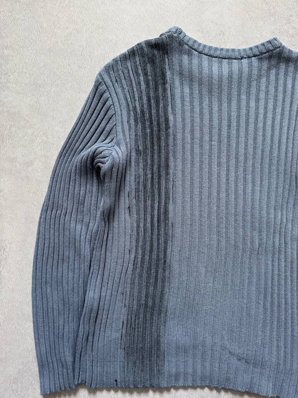 Japanese Brand Vintage Ribbed Knit Sweater Distressed Graffiti Knit Jumper Size US L / EU 52-54 / 3 - 4 Thumbnail