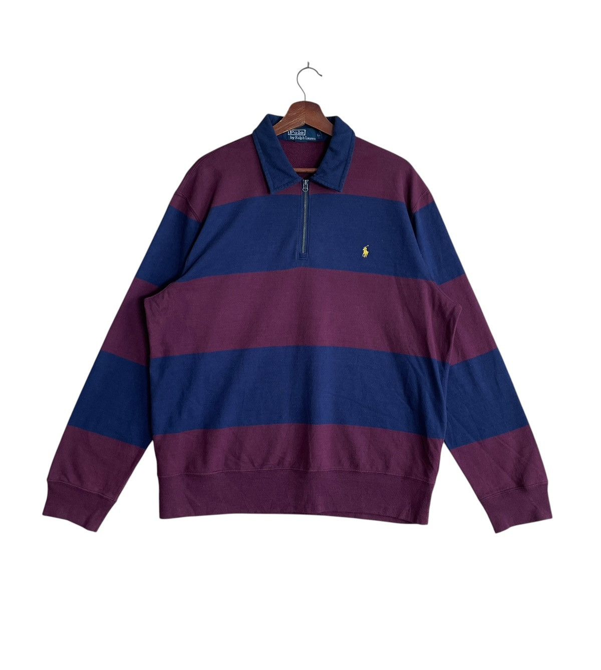 Polo Ralph Lauren Rare Vintage Polo Ralph Lauren Half Zipper Sweatshirt 1990s Size US L / EU 52-54 / 3 - 1 Thumbnail