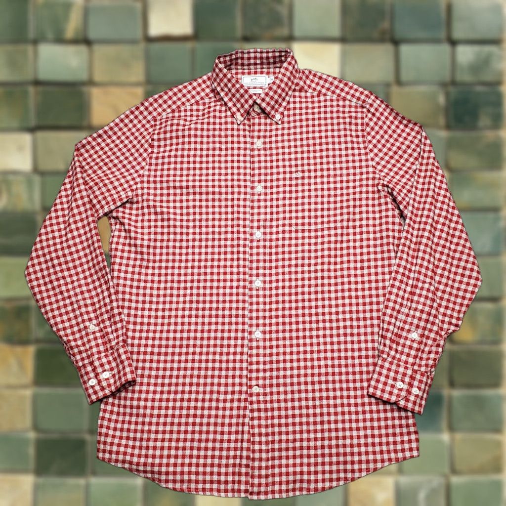 Southern Tide Southern Tide Shirt Men M Red Ginham Check Plaid Flannel Long Sleeve Casual Size US M / EU 48-50 / 2 - 1 Thumbnail
