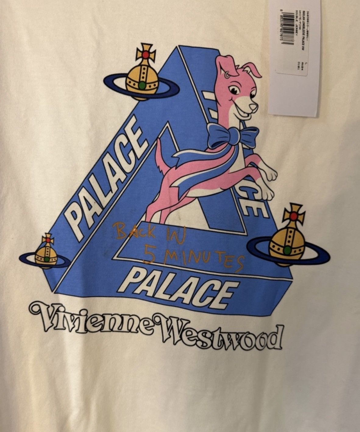 Palace × Vivienne Westwood Palace x Vivienne Westwood Raglan Long Sleeve Tee Pink Size US L / EU 52-54 / 3 - 4 Thumbnail