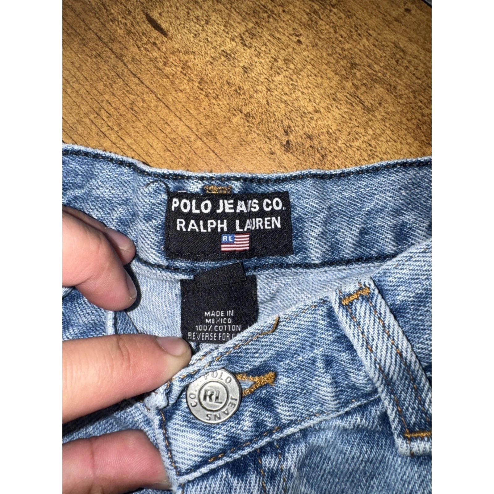 Ralph Lauren VINTAGE Ralph Lauren Denim Shorts Blue 24in Waist 24in Inseam Women 14 Jorts Denim Size 42" / US 20 - 2 Thumbnail