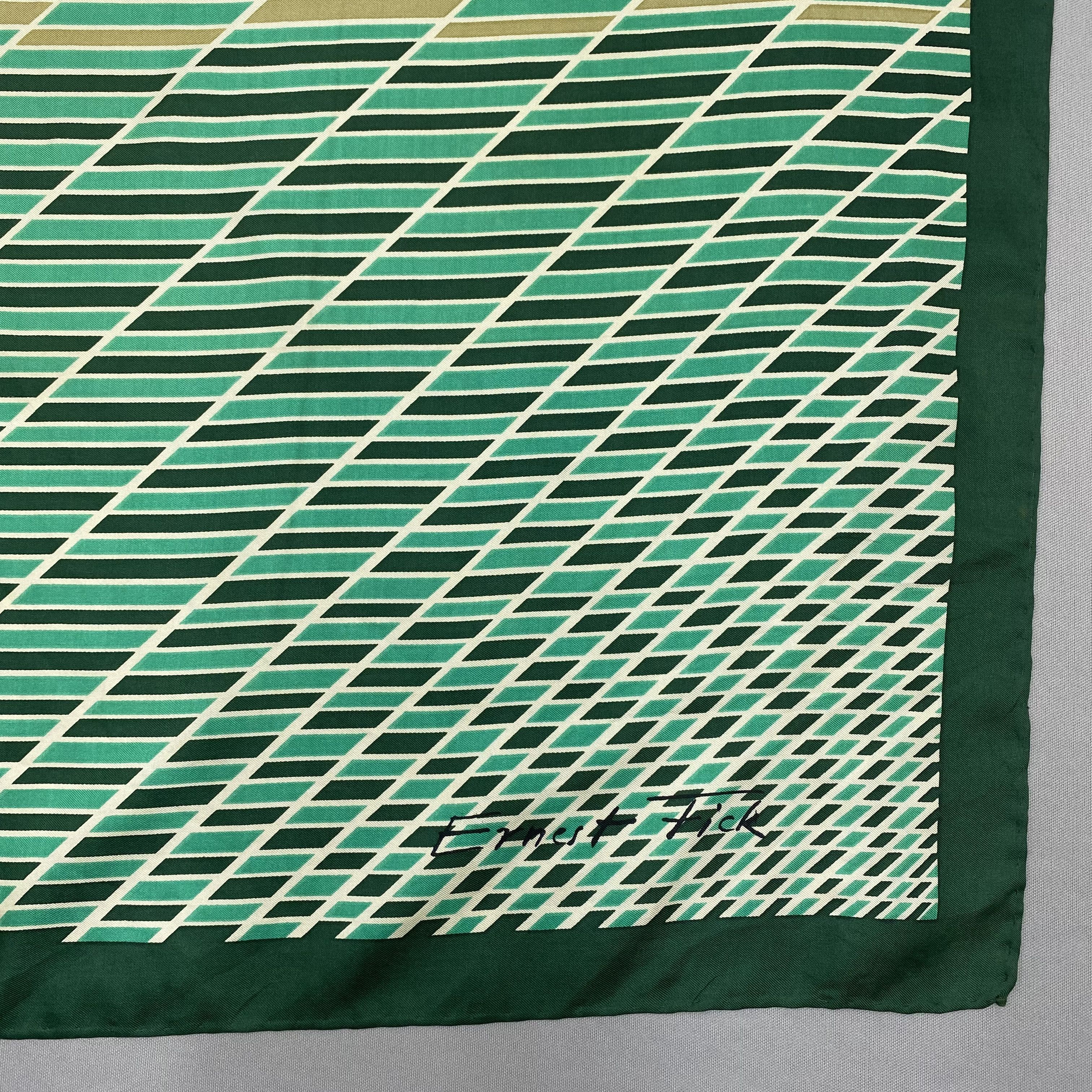 Japanese Brand Vintage Ernest Fick SILK Scarf Twill Stole Wraps Scarves Size ONE SIZE - 5 Thumbnail