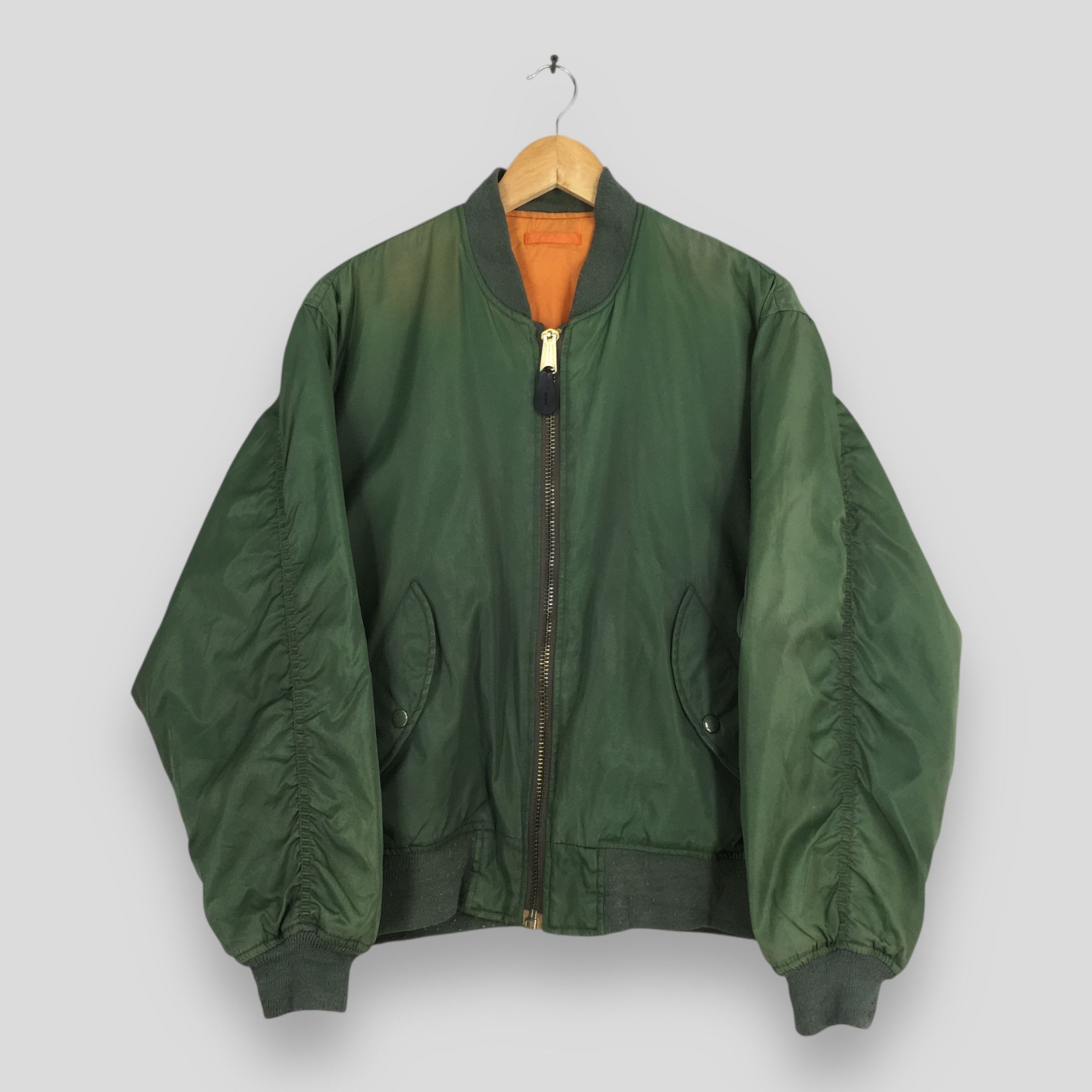 Vintage Vintage 90s MA -1 Reversible Flight Jacket XL Size US XL / EU 56 / 4 - 1 Thumbnail