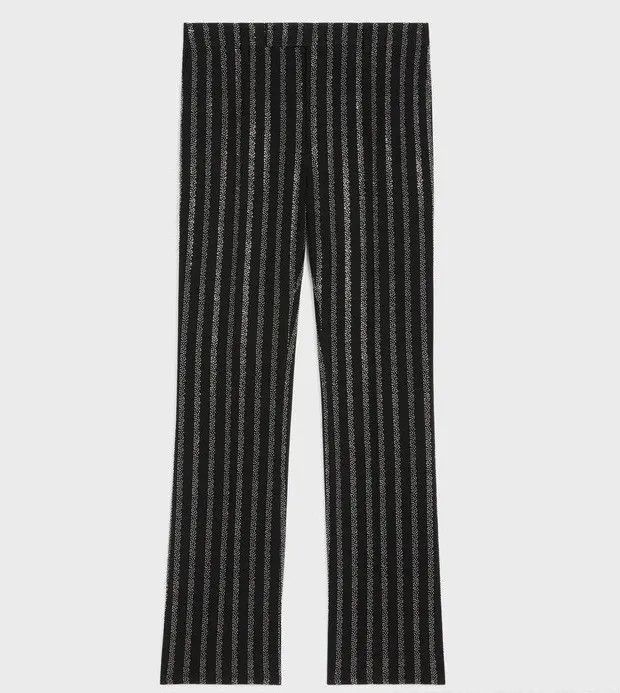 Celine o1w1db10525 2P4019 Flared Cropped Pant in Black/White Size US 30 / EU 46 - 1 Thumbnail