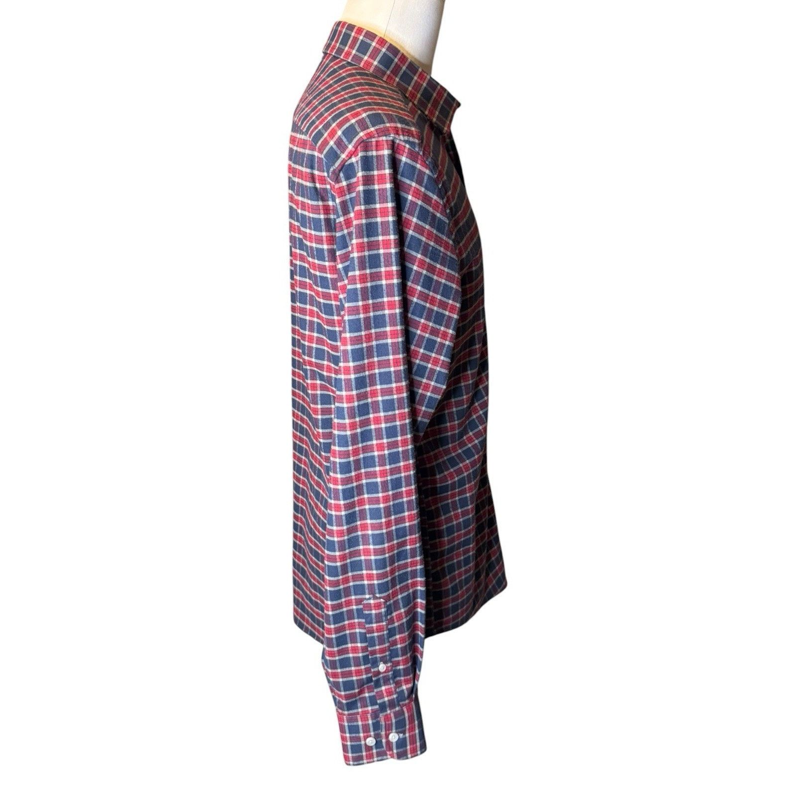 UNTUCKit Untuckit Flannel Plaid Shirt Men's Large Classic Fit Size US L / EU 52-54 / 3 - 8 Thumbnail