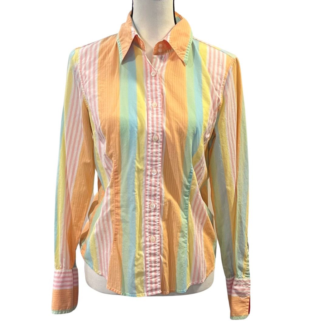 Tommy Hilfiger Tommy Hilfiger Women's Striped Button Down Shirt Size 8 Size M / US 6-8 / IT 42-44 - 1 Thumbnail