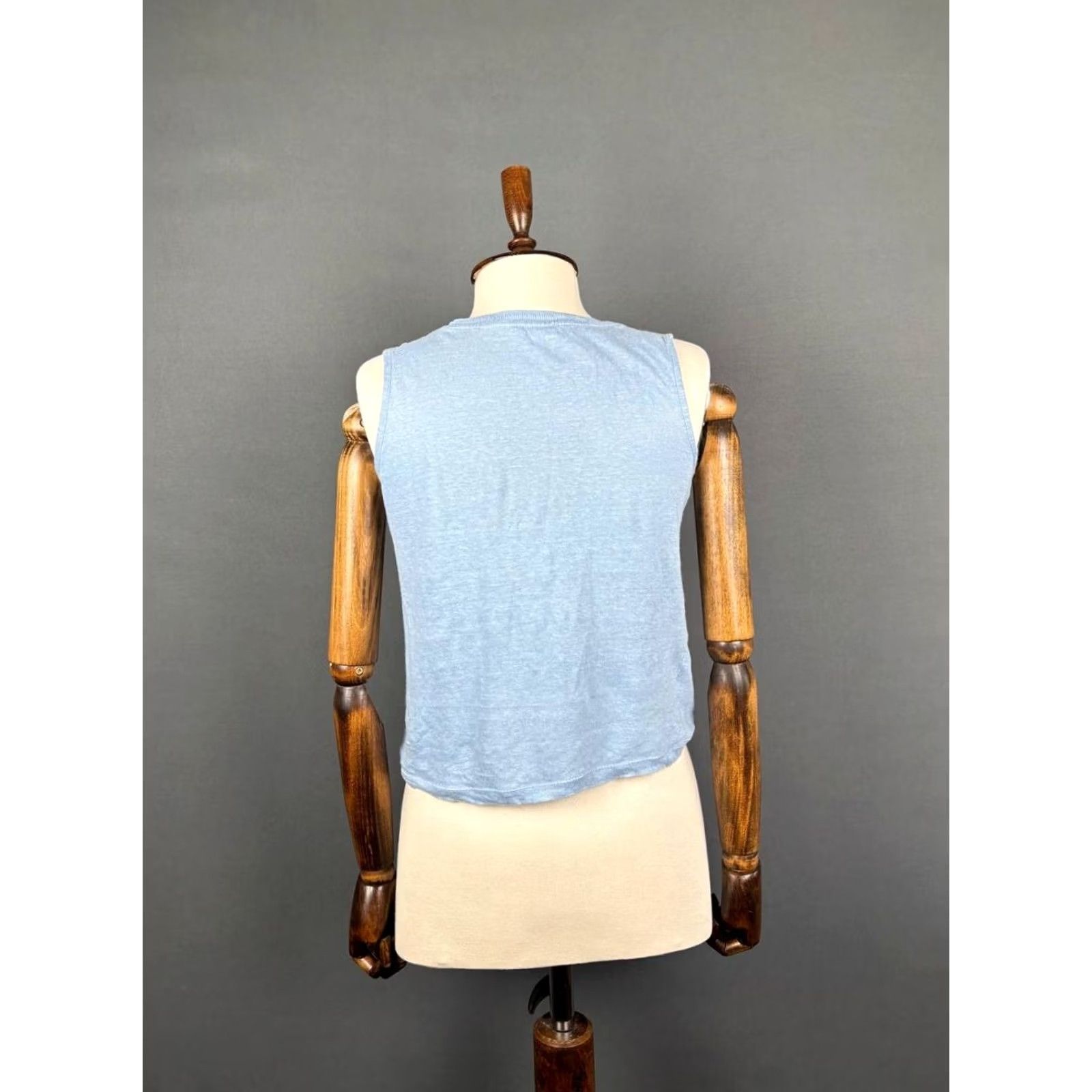 Vintage CLAUDIE PIERLOT Tank Top Womens Size 1 Blue Sleeveless Scoop Neck Viscous Shirt Casual, Party/Cocktail, Travel US Shipping Ready Womens Size XS / US 0-2 / IT 36-38 - 2 Thumbnail