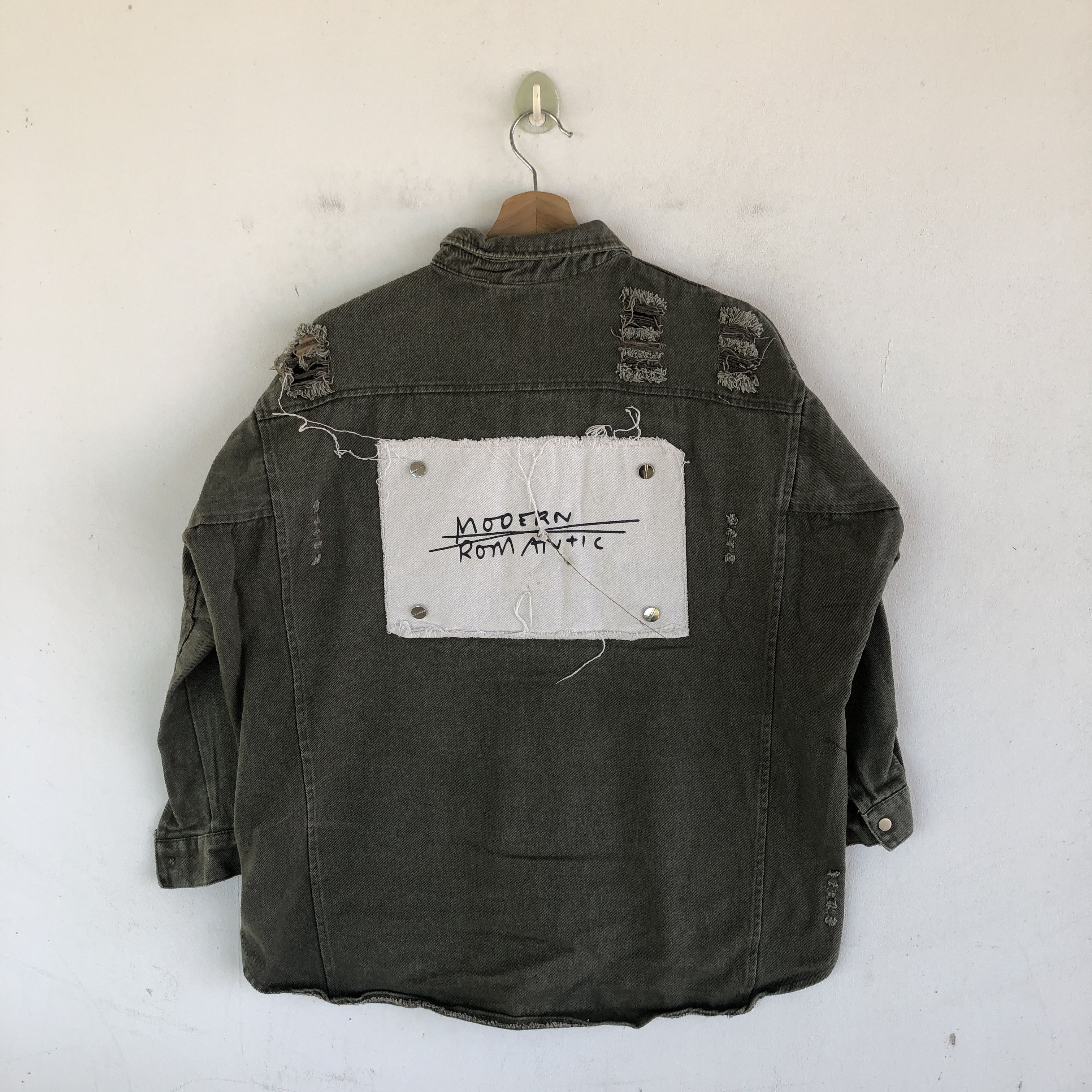 If Six Was Nine Vintage Modern Romantic Distressed Spike Jeans Jackets Size US M / EU 48-50 / 2 - 2 Thumbnail