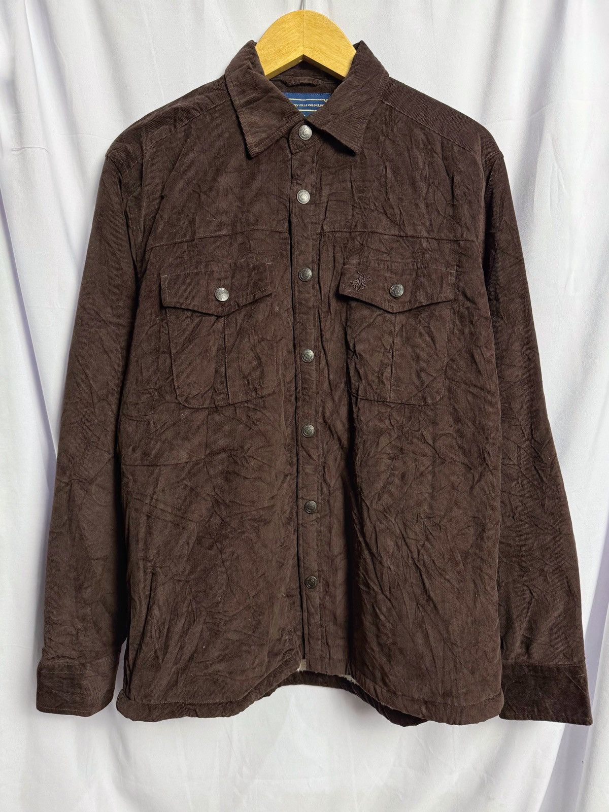Beverly Hills Polo Club × Polo Ralph Lauren × RRL Ralph Lauren Polo Shirt Corduroy Sherpa For Winter Size US M / EU 48-50 / 2 - 2 Thumbnail