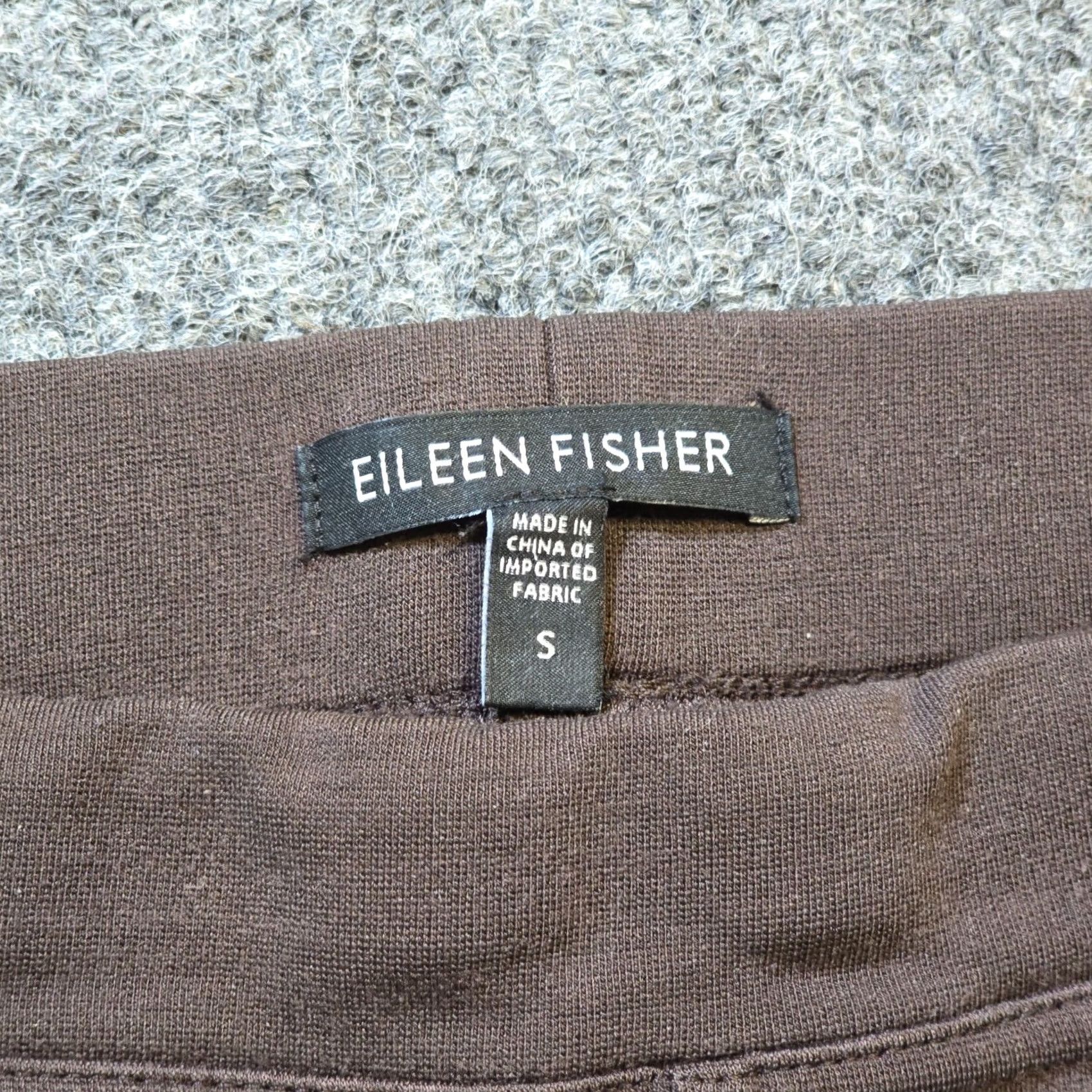Eileen Fisher Eileen Fisher Pants Women Size Small Brown Straight Elastic Waist Stretch Casual Size 28" / US 6 / IT 42 - 3 Thumbnail