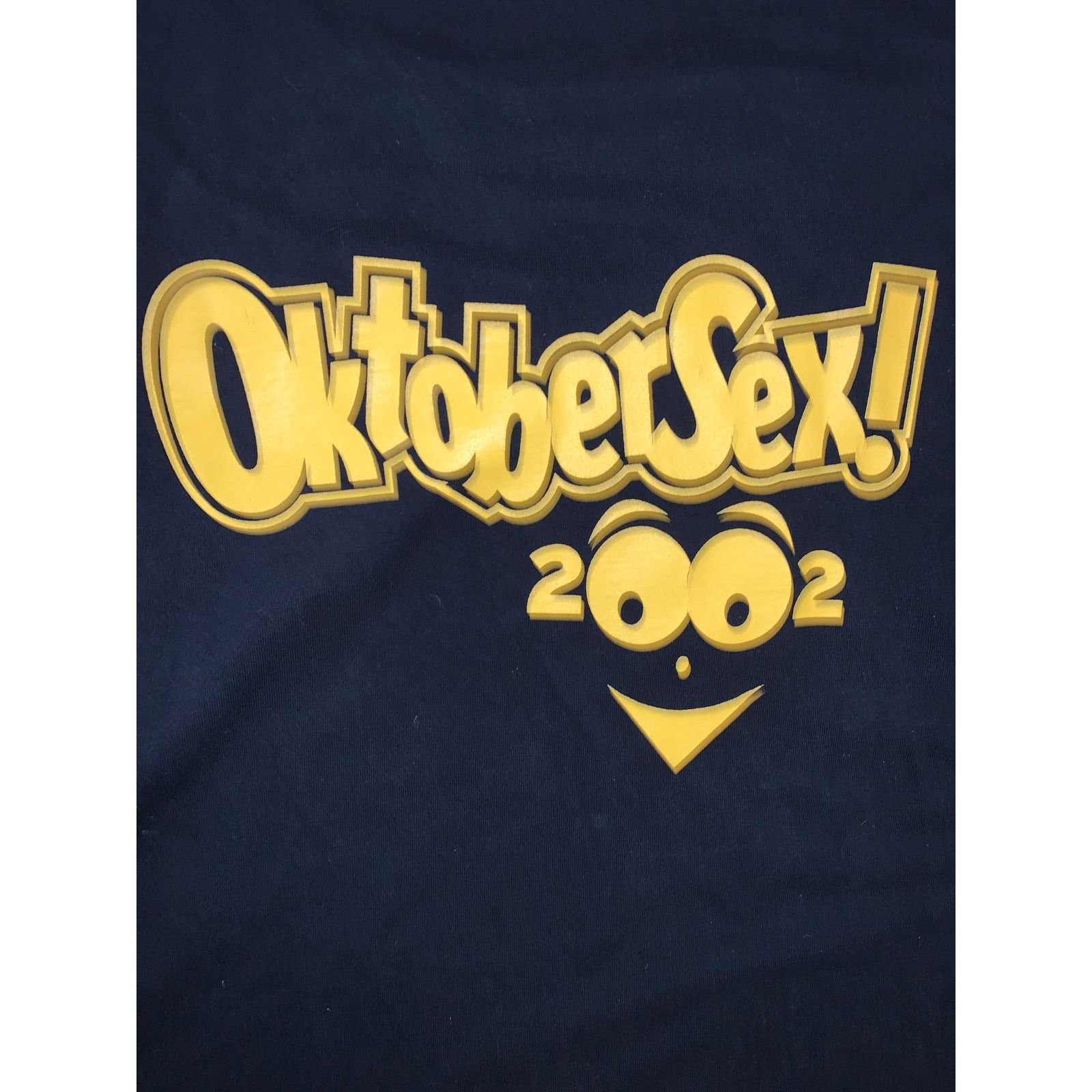 Fruit Of The Loom Vintage 2002 OktoberSex Parody T Shirt 2XL Funny Y2K Size US XXL / EU 58 / 5 - 2 Thumbnail
