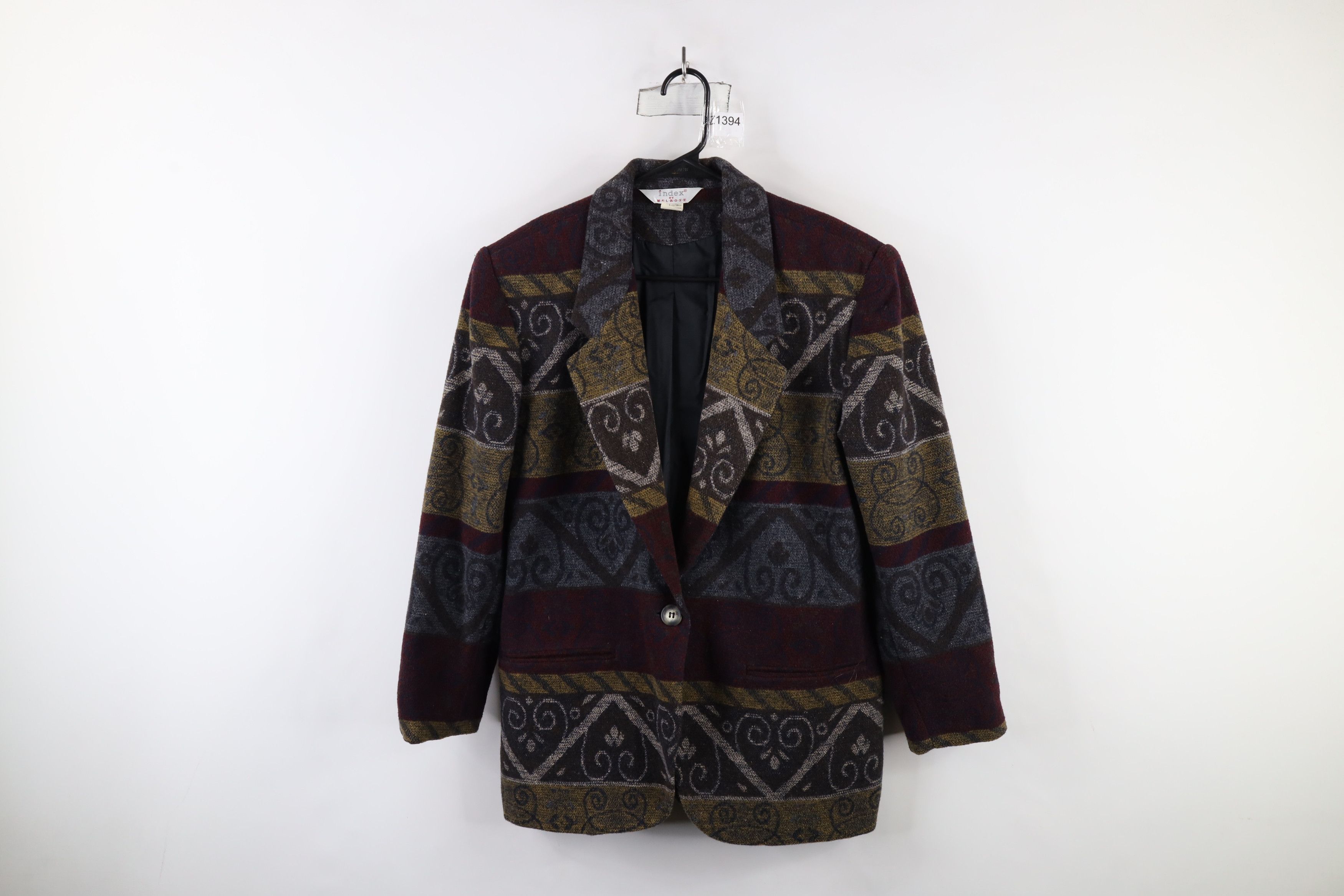 Vintage Vintage 90s Streetwear Tapestry Geometric Blazer Jacket Coat Size M / US 6-8 / IT 42-44 - 1 Thumbnail