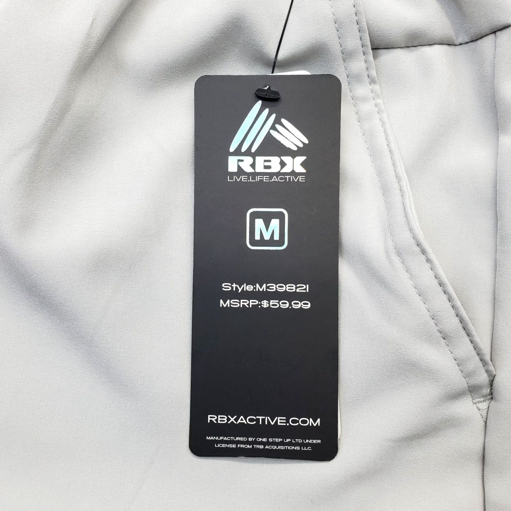 Vintage RBX Training Shorts Mens M Gray Athletic Performance Stretch Elastic Waist Size US 31 - 6 Thumbnail