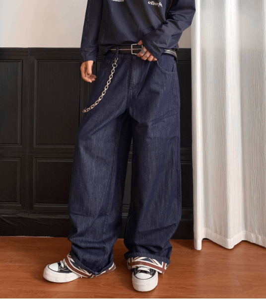 Other Selvedge Wide Leg Raw Denim Jeans with Union Jack Detail Size US 30 / EU 46 - 5 Thumbnail