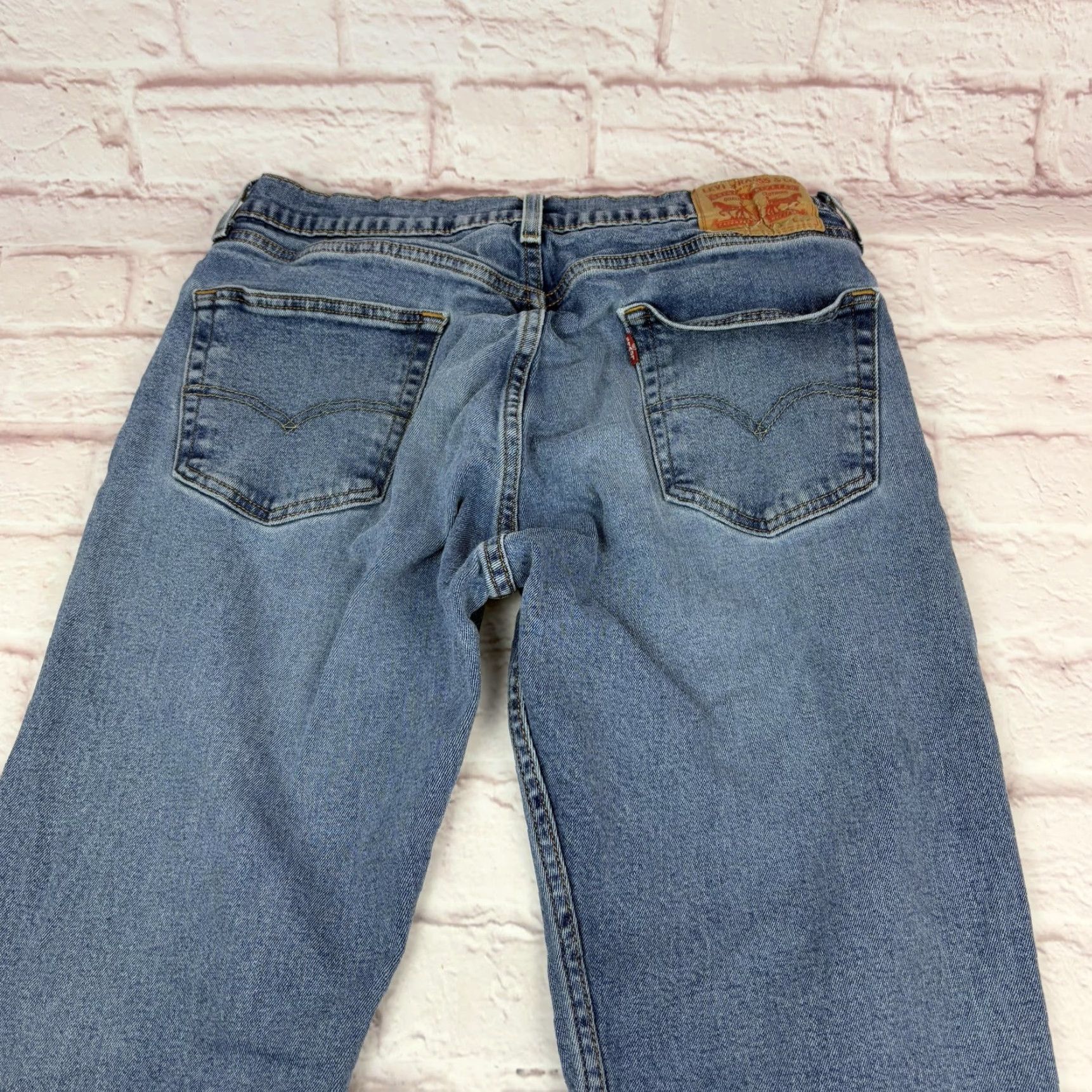 Levi's Levi's 505 Jeans Mens Regular Straight 32x30 Medium Blue Denim Size US 32 / EU 48 - 4 Thumbnail