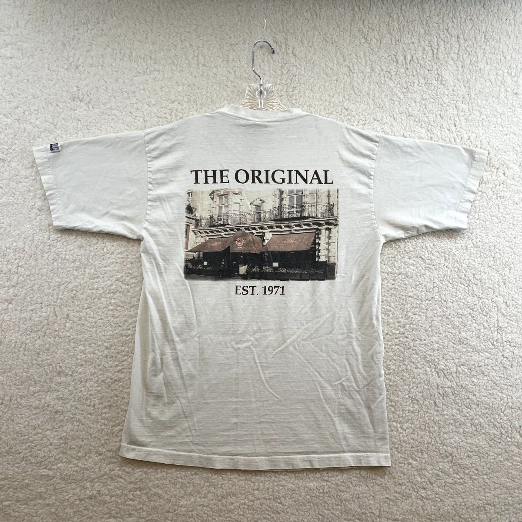 Hard Rock Cafe VINTAGE 90s Hard Rock Cafe T-Shirt Mens Large White Logo Graphic Size US L / EU 52-54 / 3 - 2 Thumbnail