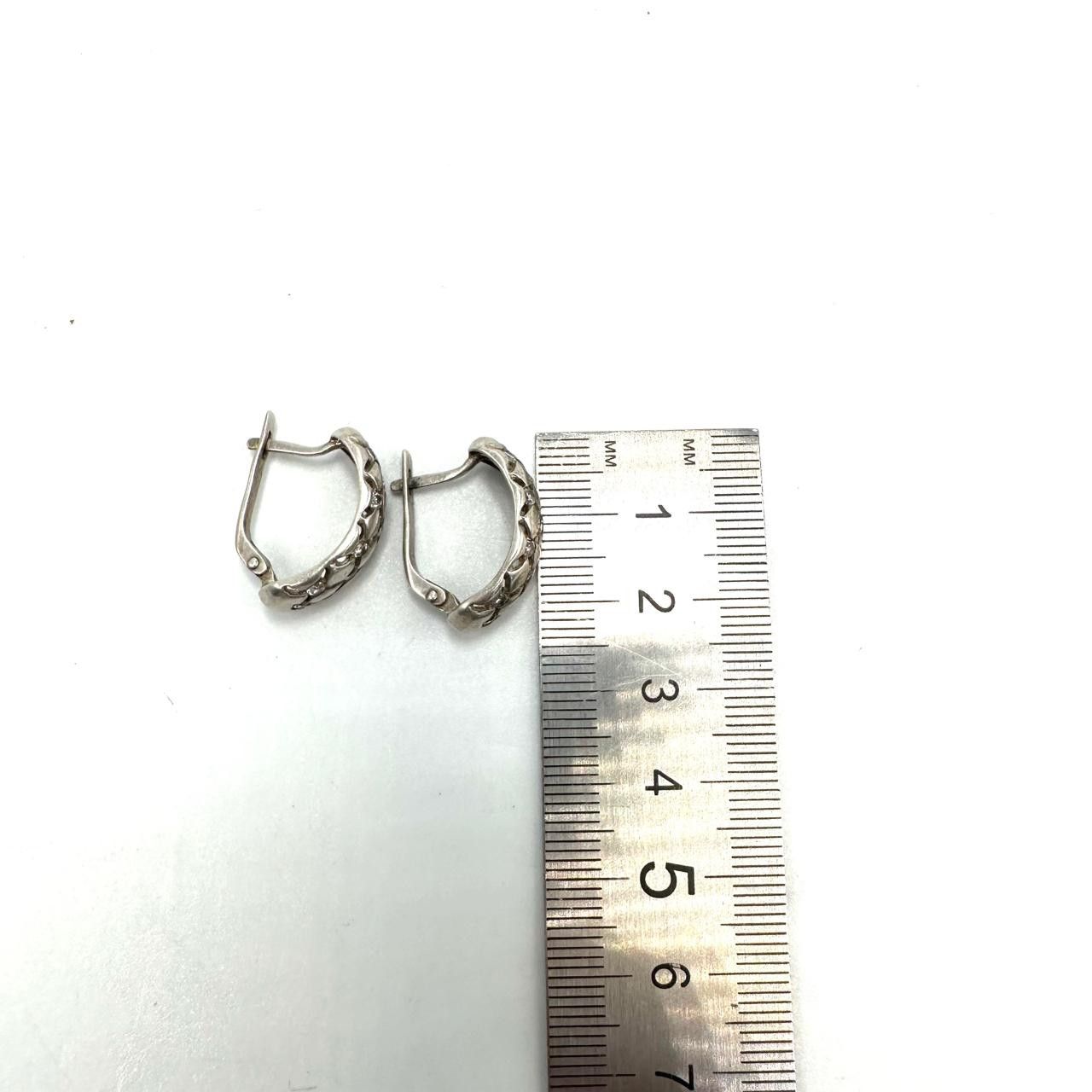Sterling Silver Vintage 925 Sterling Silver Ukrainian Earrings Size ONE SIZE - 9 Thumbnail