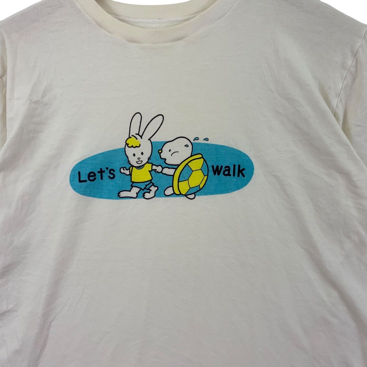 Vintage Vintage JAPAN ANIMATION Lets Walk Cartoon Tee Shirt Top Size M / US 6-8 / IT 42-44 - 4 Thumbnail