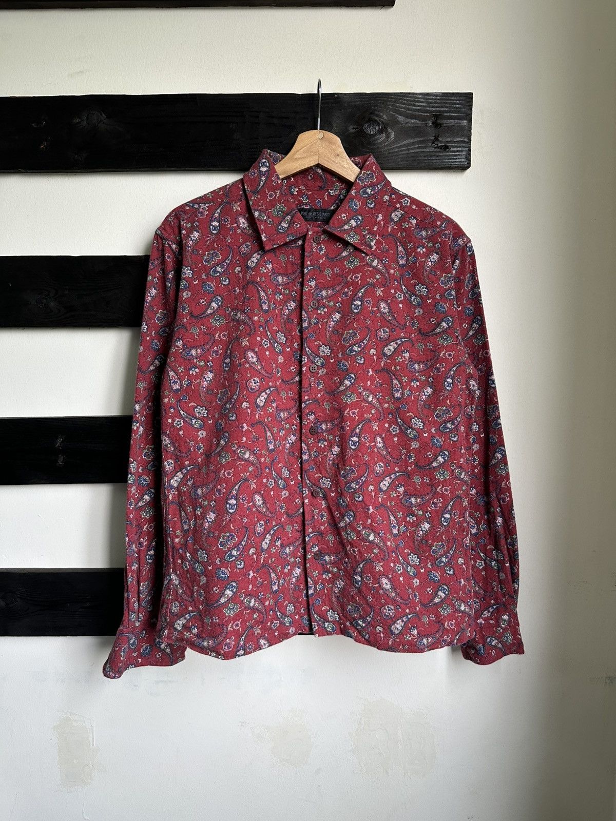 Japanese Brand × Vintage Vintage Hide Sakamoto Paisley Boxy Button Up Shirt Size US M / EU 48-50 / 2 - 1 Thumbnail