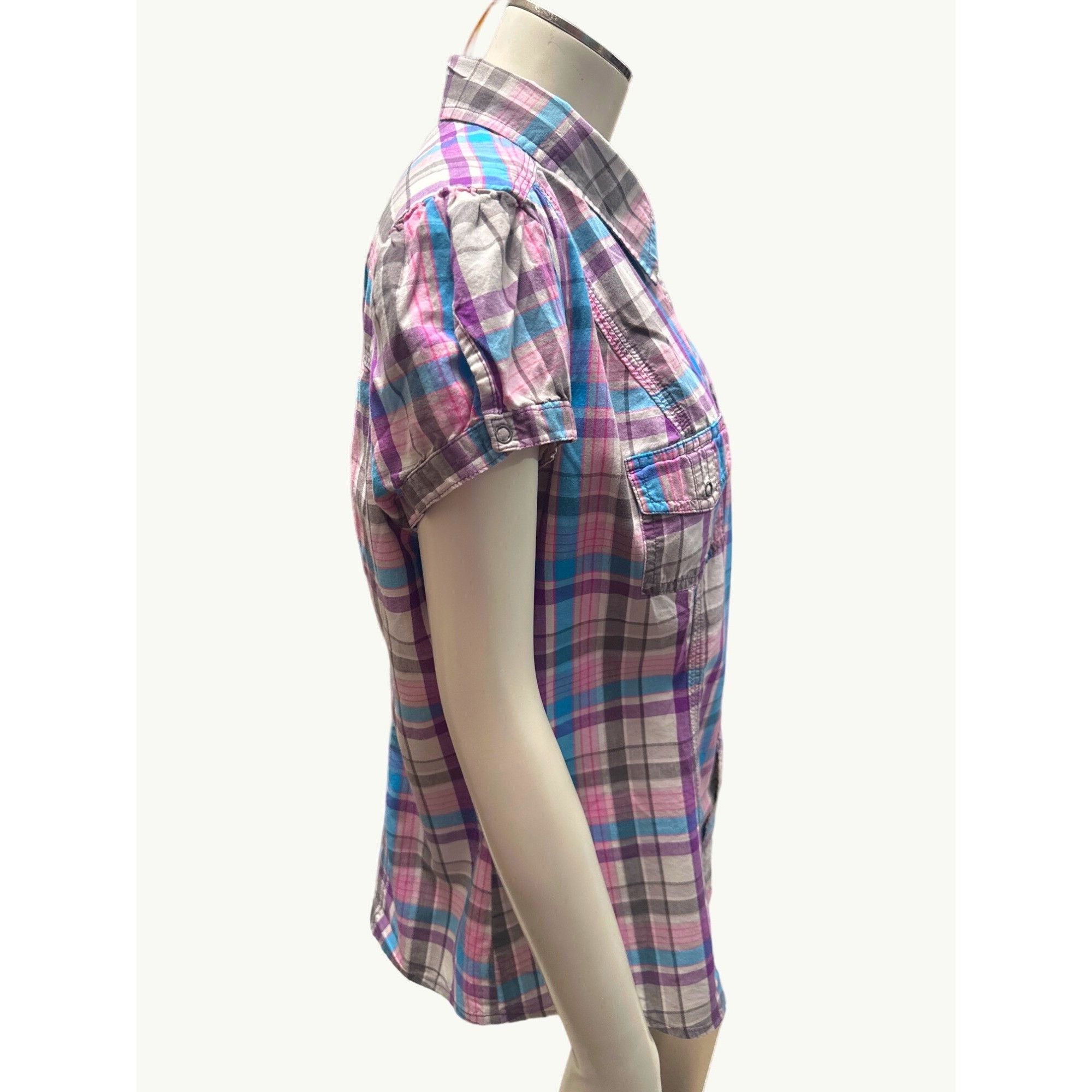 Arizona Jean Co. Arizona Jean Company Plaid Short Sleeve Button Up Shirt XL A Size XL / US 12-14 / IT 48-50 - 4 Thumbnail