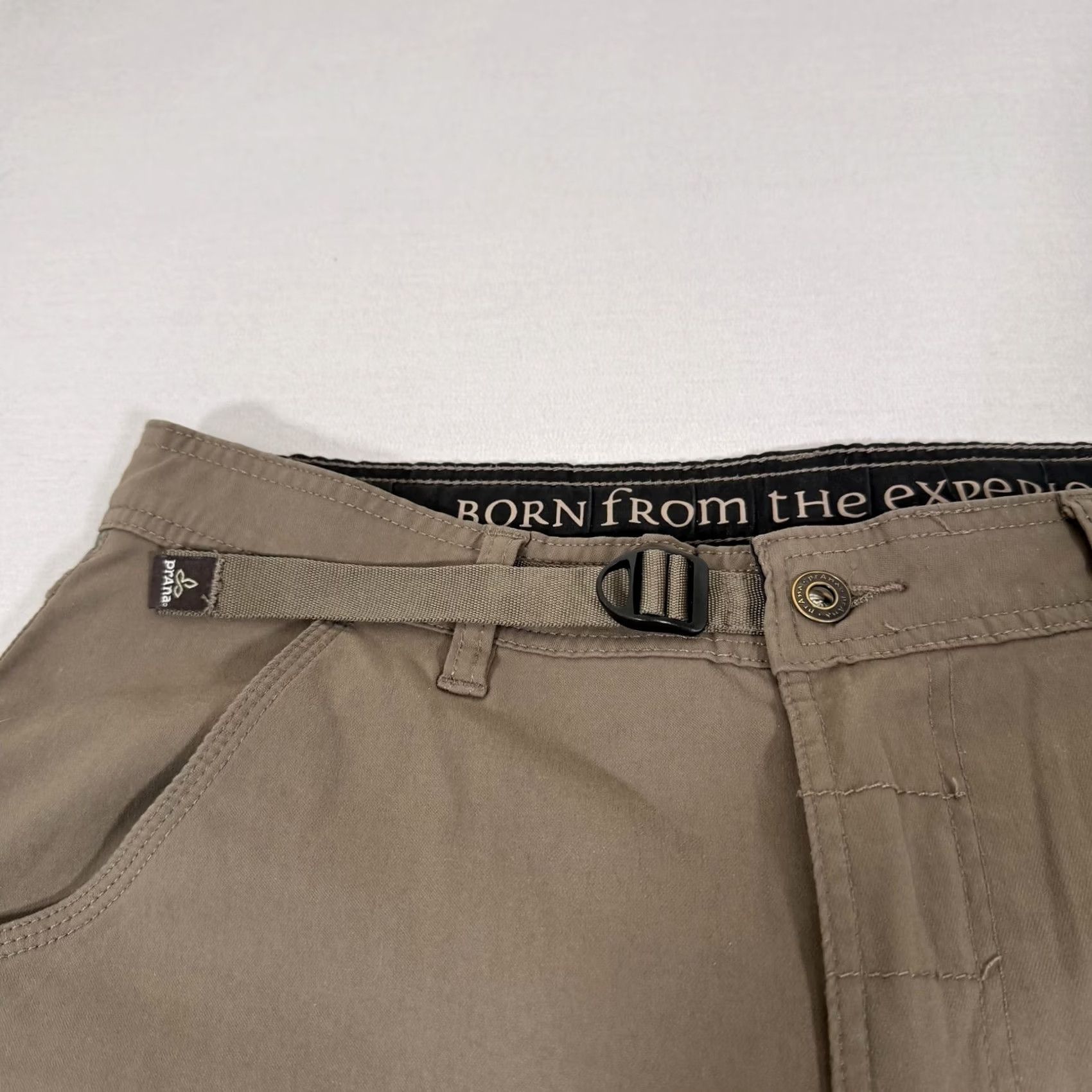 Prana prAna Pants Mens 34x30 Brown Stretch Zion Belted Cargo Lightweight Nylon Hike Size US 34 / EU 50 - 3 Thumbnail