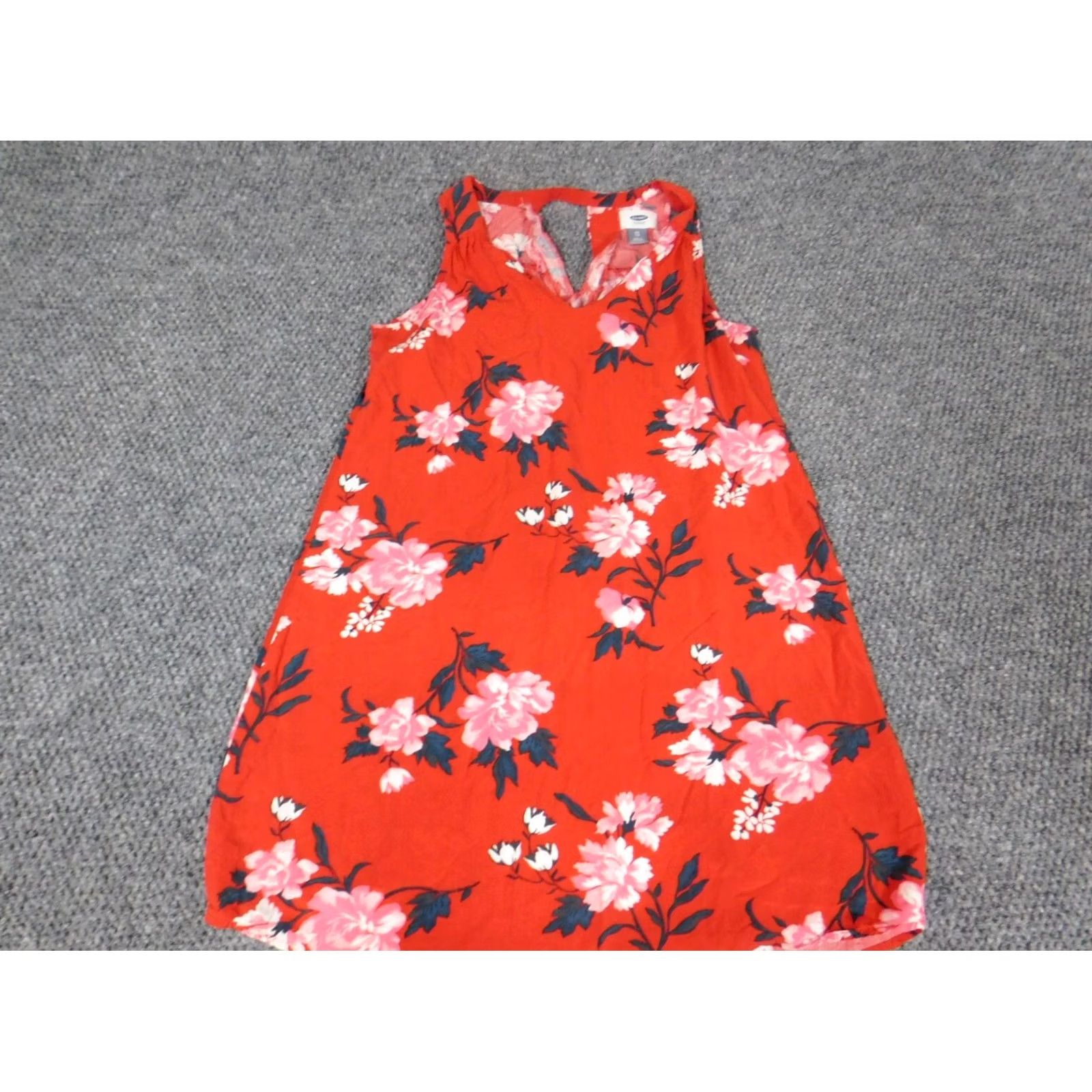 Old Navy Old Navy Blouse XS Women Red Floral Sleeveless Crew Neck Dolman Sleeve Stretch Pullover Casual Vintage No Size XS / US 0-2 / IT 36-38 - 4 Thumbnail