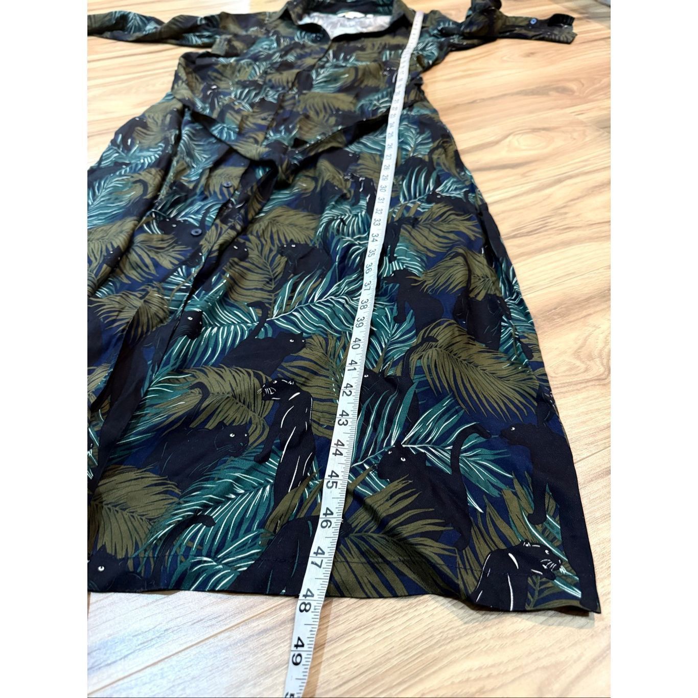 Boden Boden long-sleeve midi shirt dress panthers tropical print s Size M / US 6-8 / IT 42-44 - 10 Thumbnail