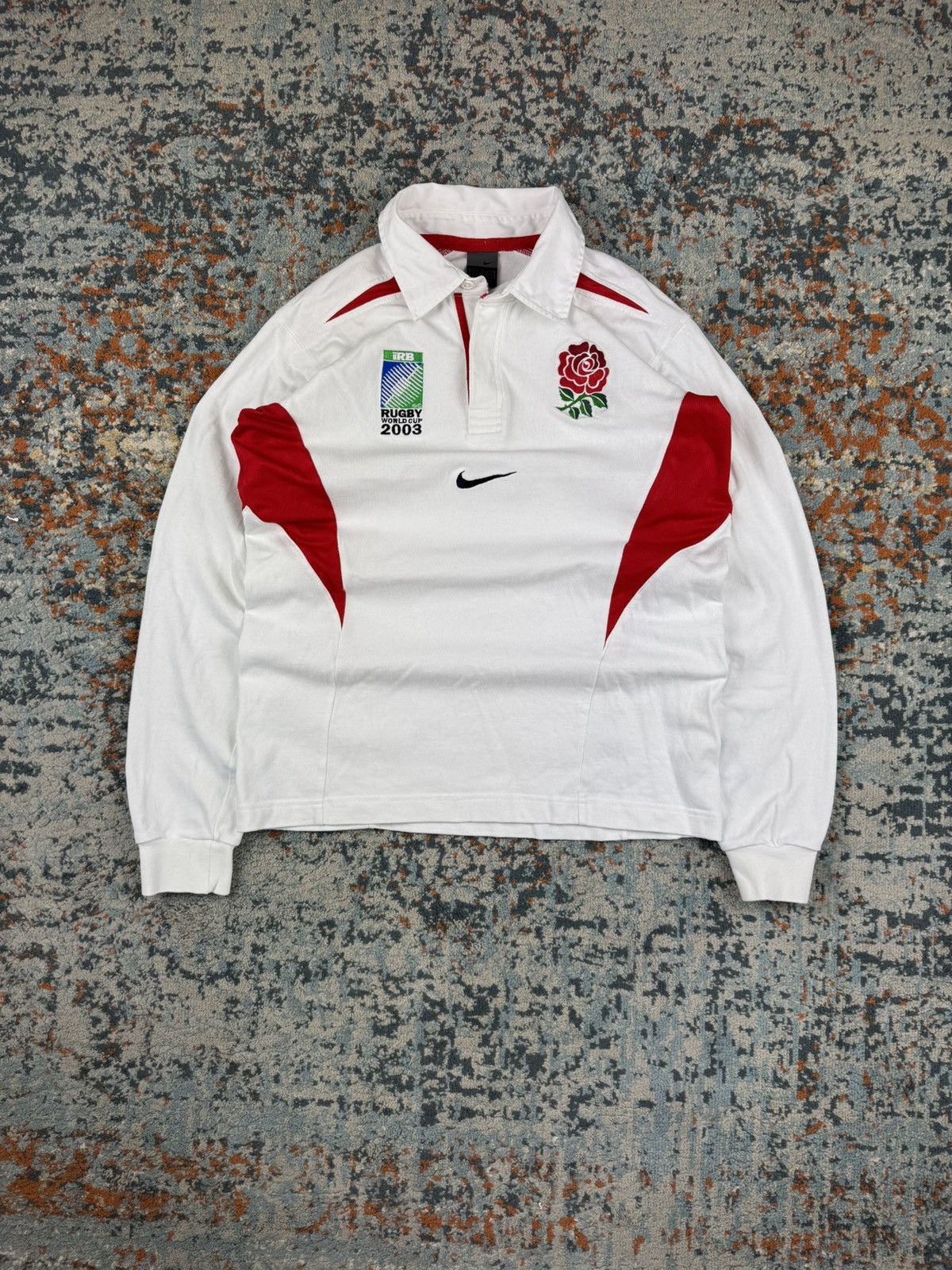 Nike Vintage 2003 Nike England rugby World Cup center swoosh polo Size US M / EU 48-50 / 2 - 1 Thumbnail