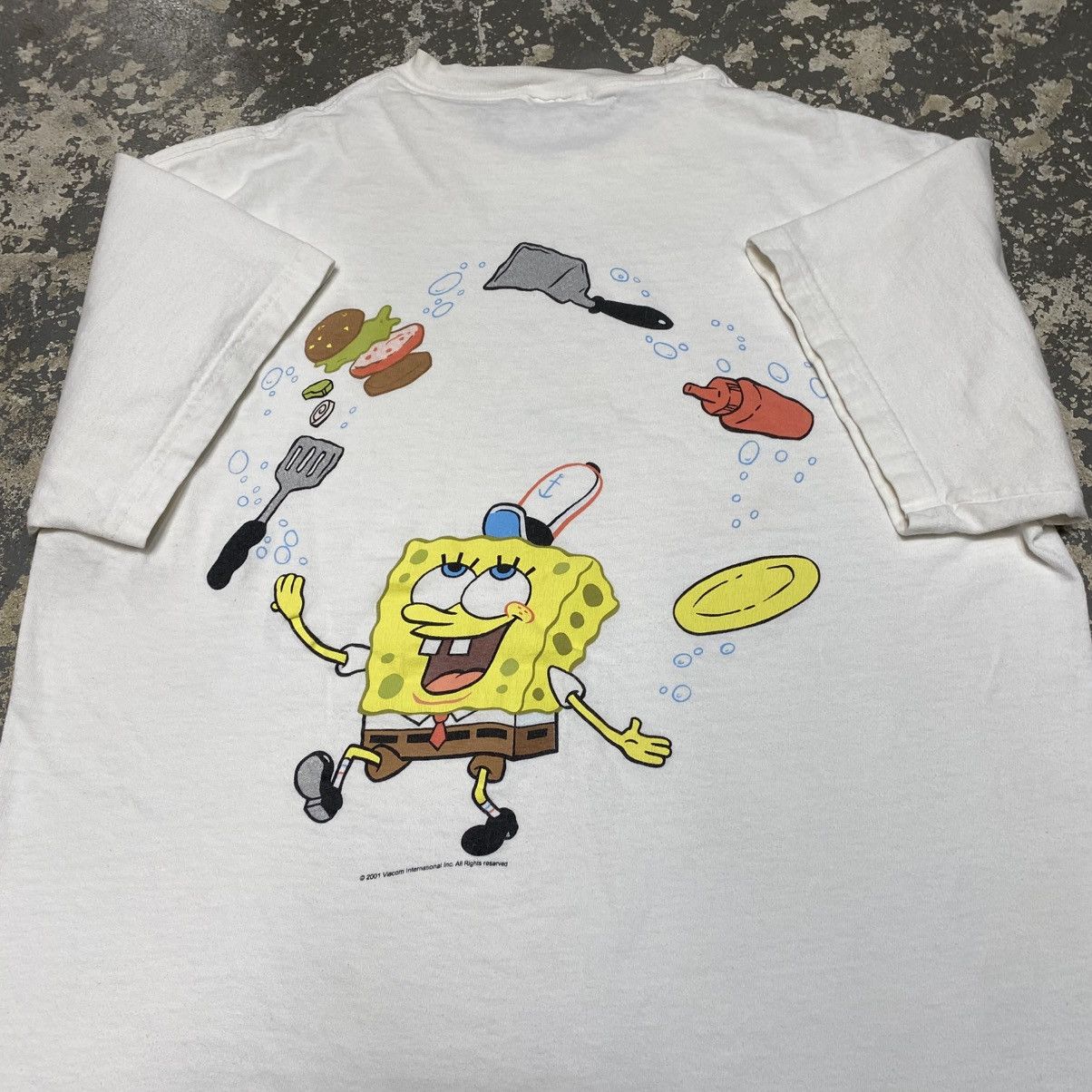 Nickelodeon × Vintage Vintage SpongeBob Krusty Krab Fine Dining Staff Tshirt 2001 Size US M / EU 48-50 / 2 - 7 Thumbnail
