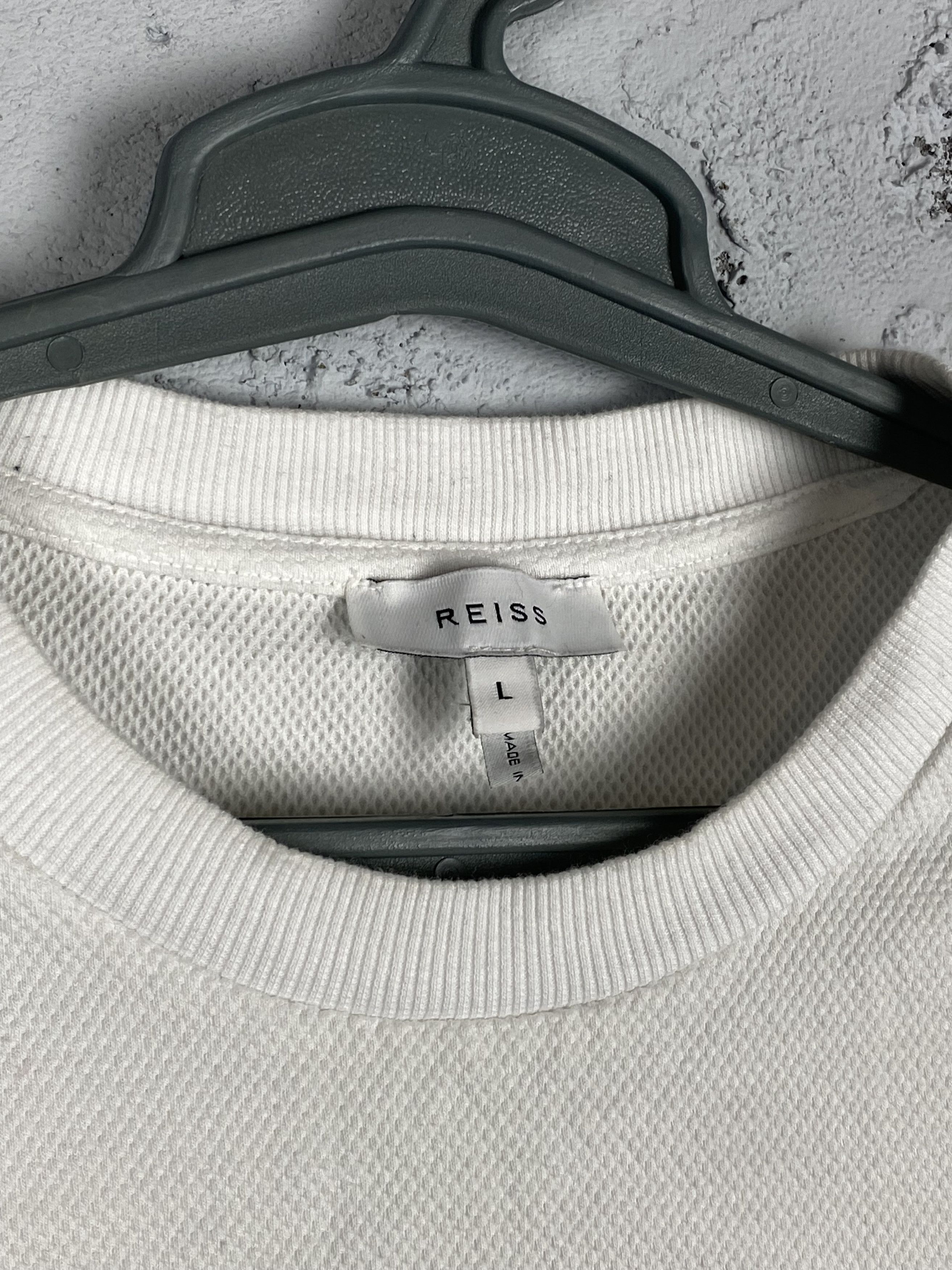 Reiss Reiss White Rancher Textured Wafel Sweatshirt Size US L / EU 52-54 / 3 - 3 Thumbnail
