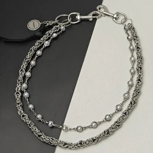 Jean Concise Bilayer Clamps Beads Jeans Chain Sheepskin Size ONE SIZE - 3 Thumbnail